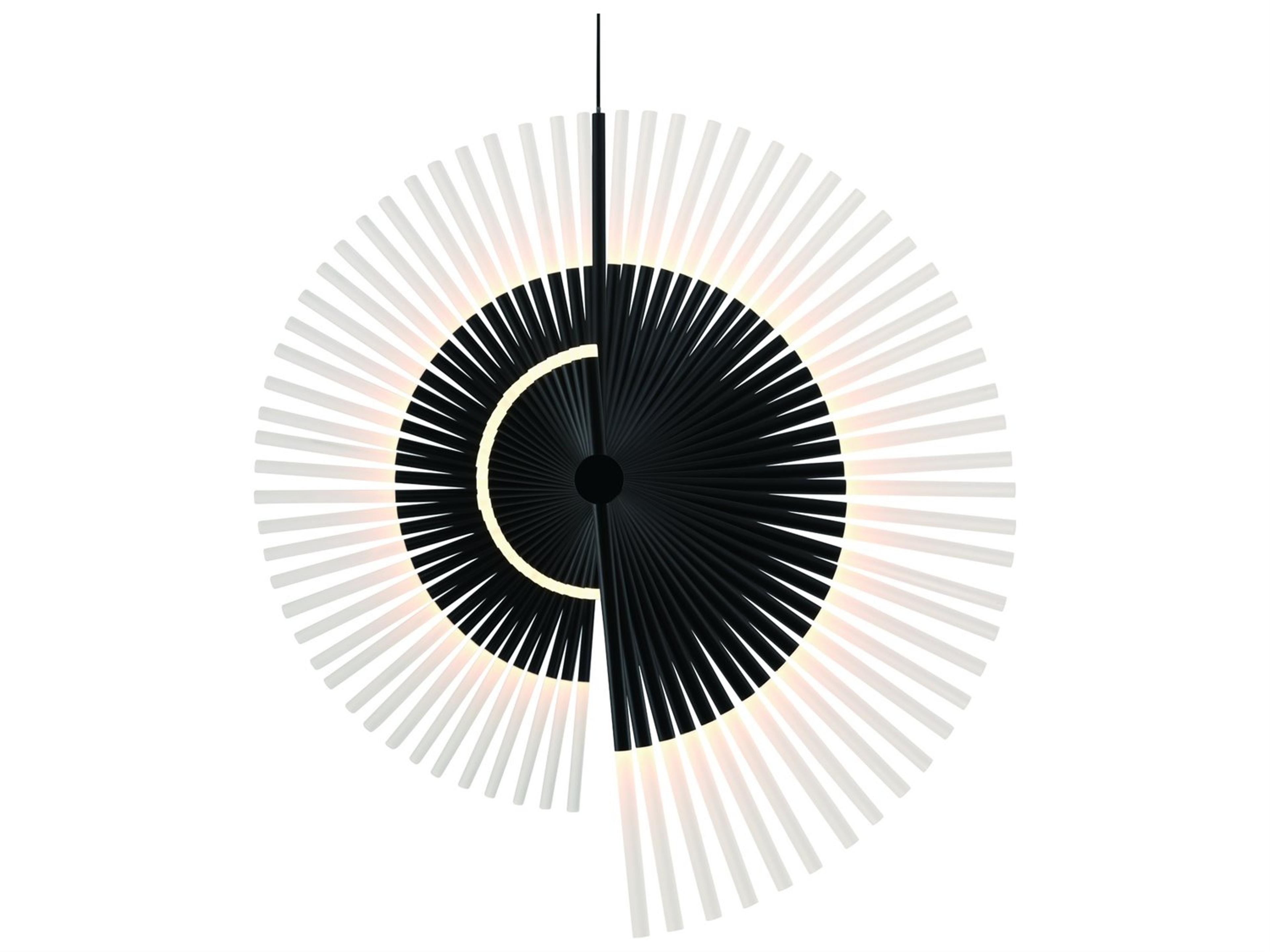 Eurofase Vivien 1-Light Black Geometric Island Pendant