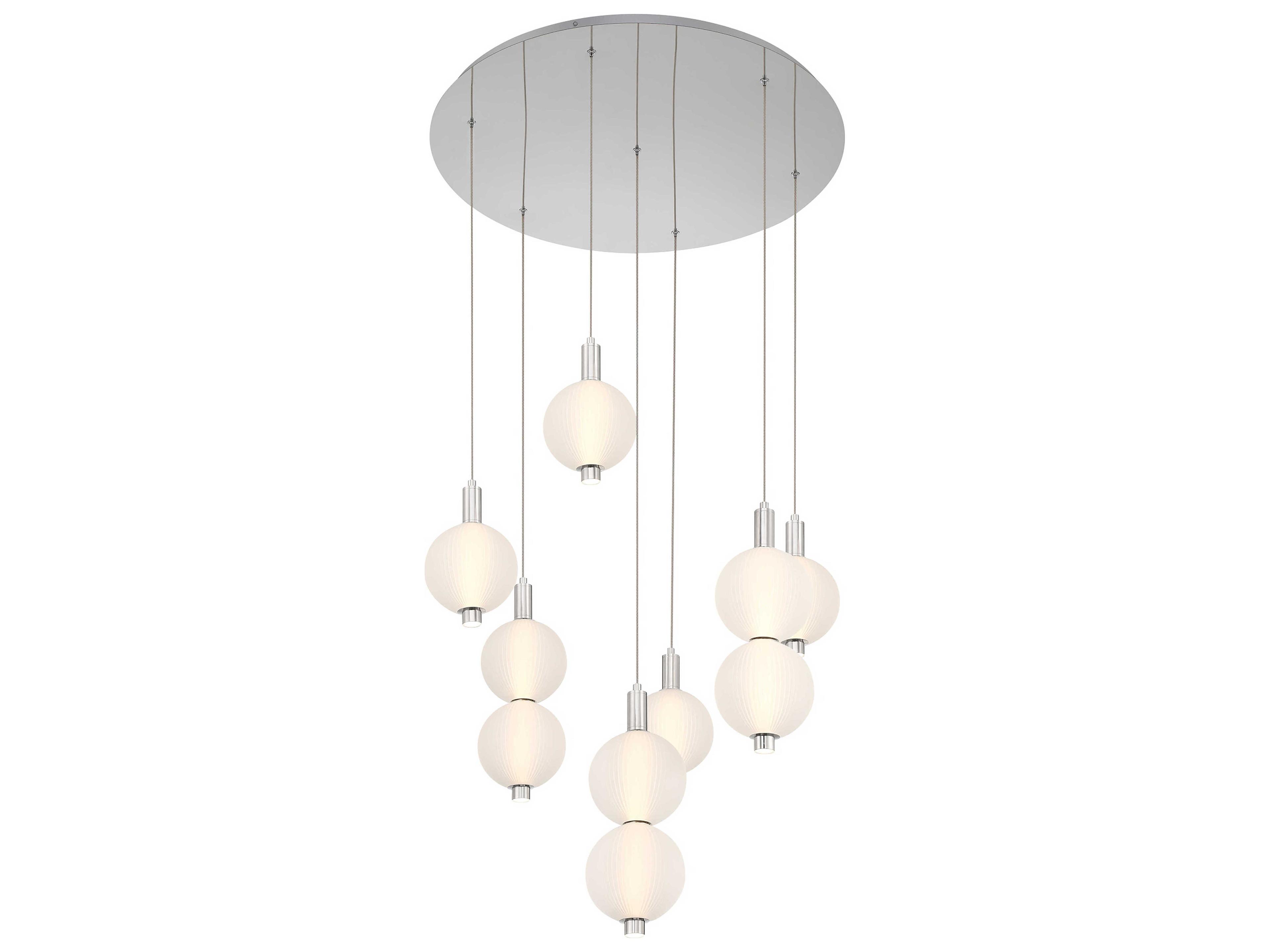 Palmas 7-Light Nickel Globe Pendant