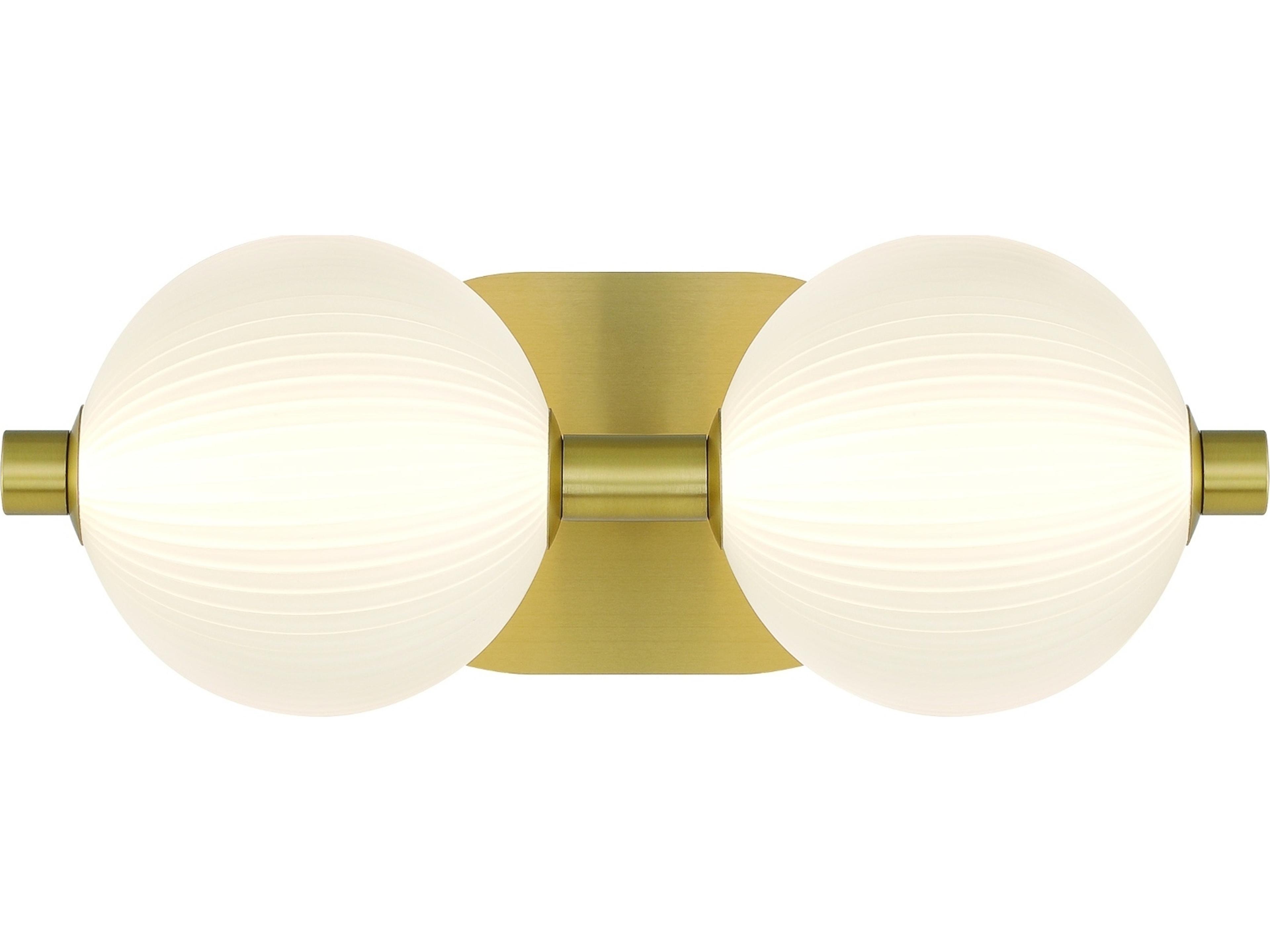 Palmas 2-Light Gold Vanity Light