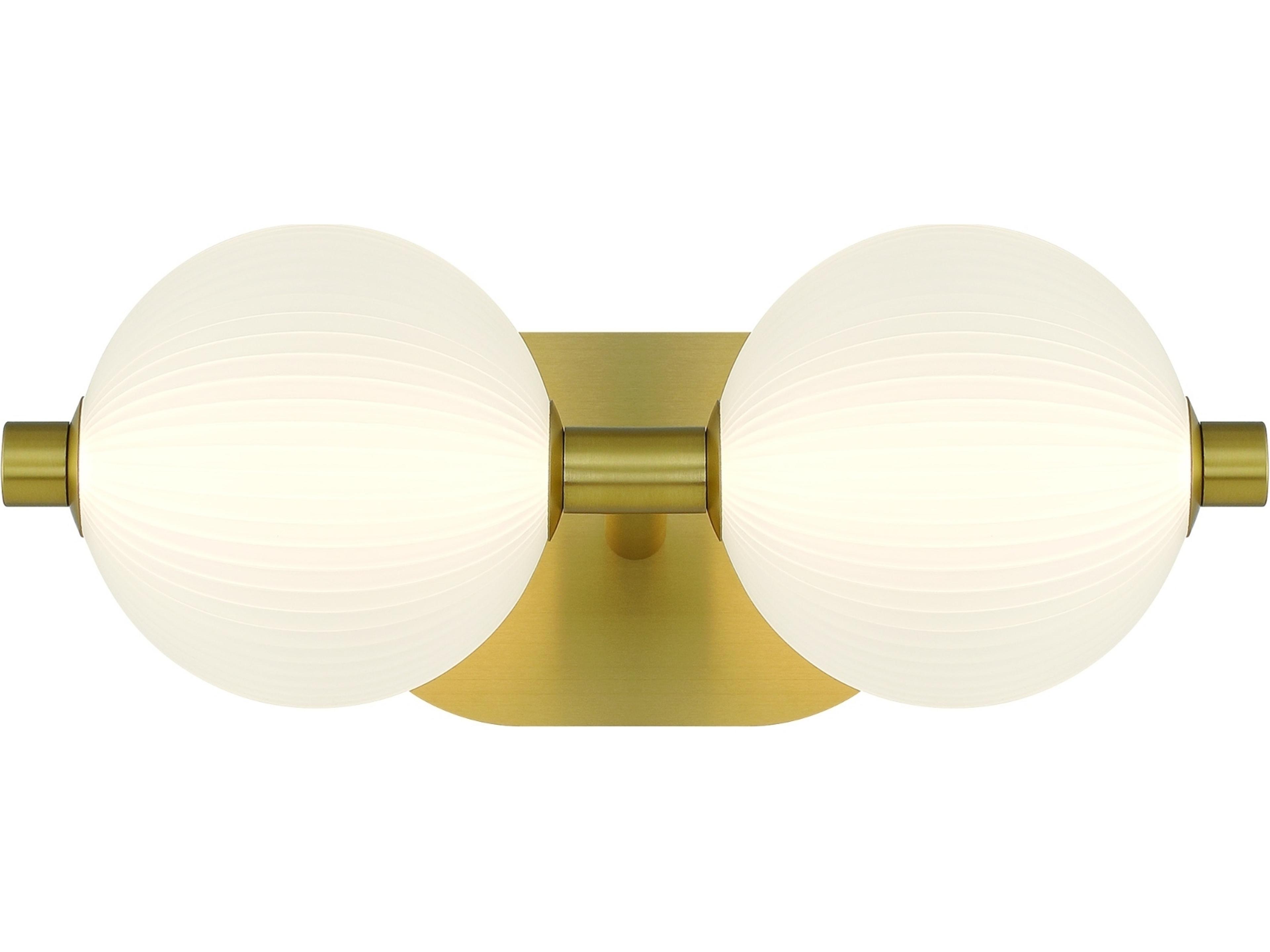 Eurofase Palmas 2-Light Gold Vanity Light