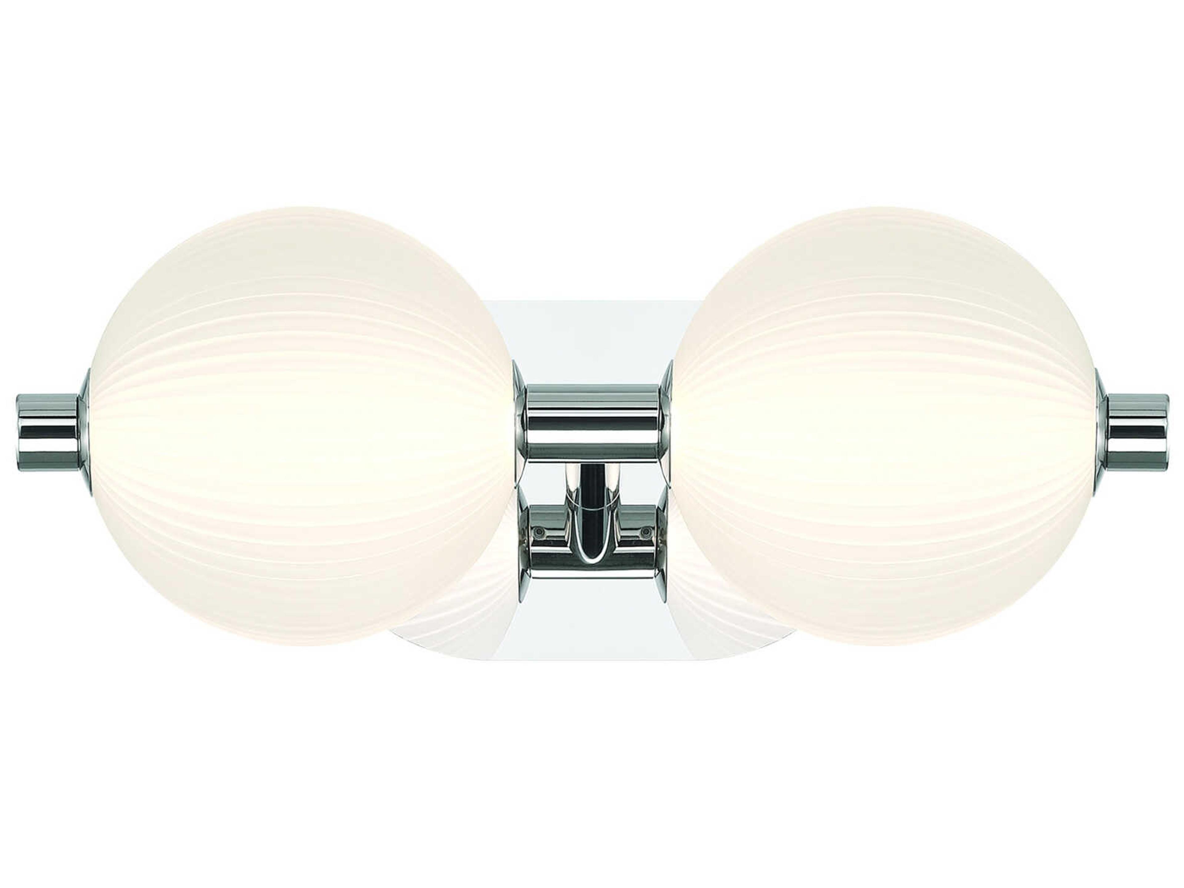 Eurofase Palmas 2-Light Nickel Vanity Light