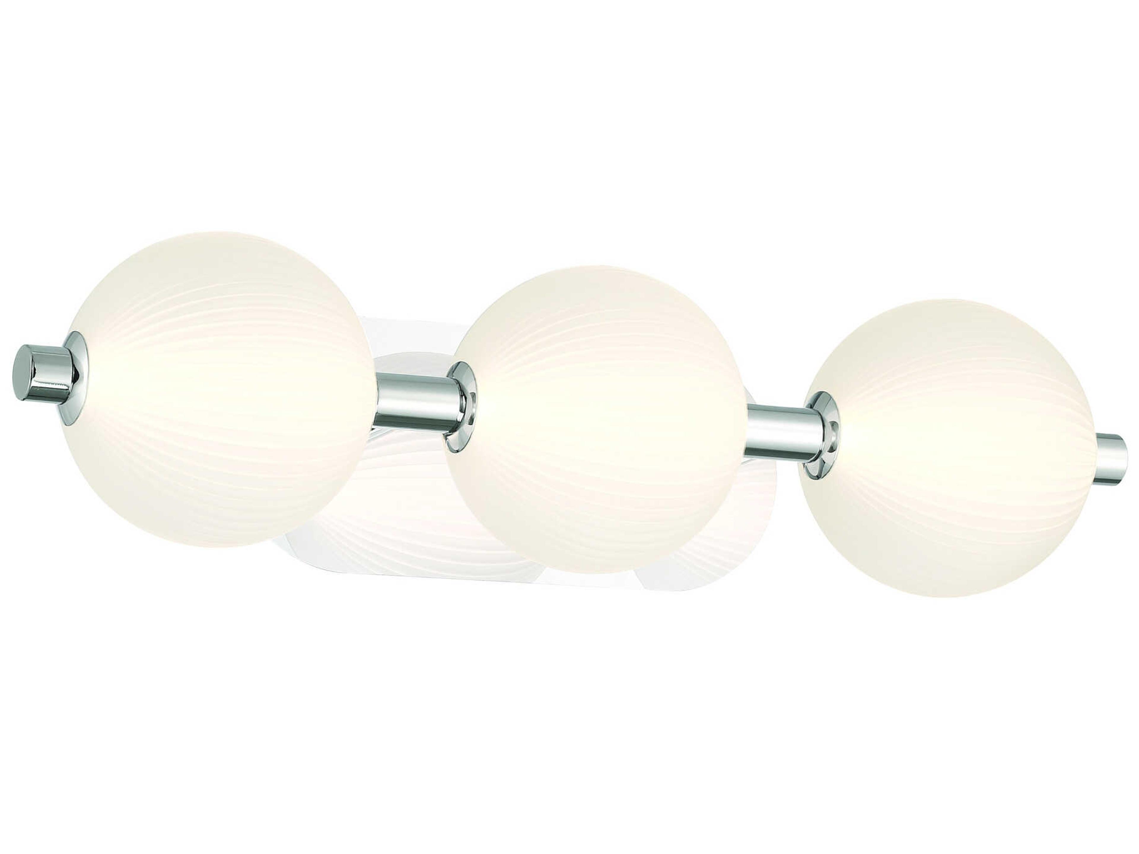 Eurofase Palmas 3-Light Nickel Vanity Light