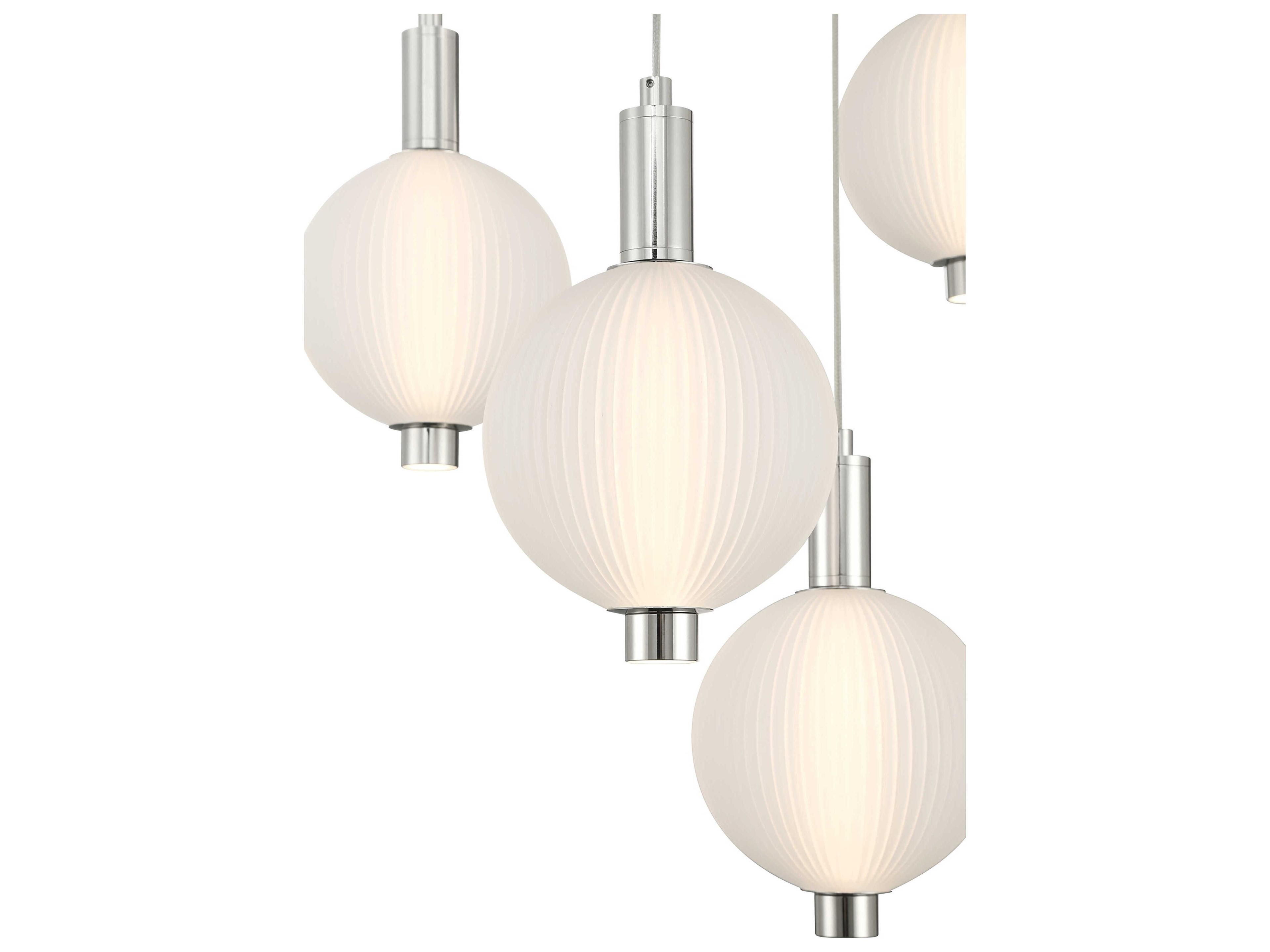 Eurofase Palmas 5-Light Nickel Globe Pendant