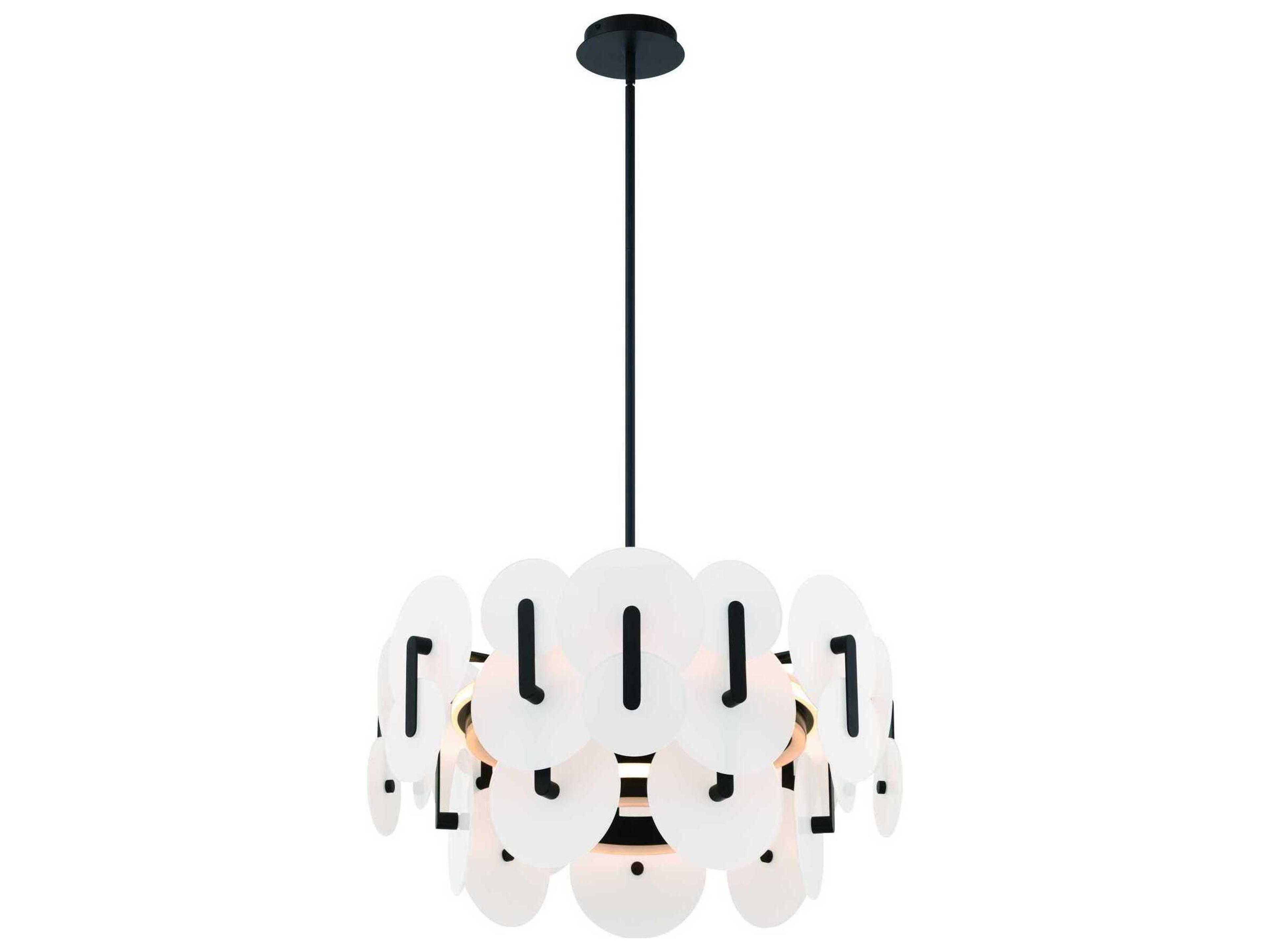 Eurofase Nuvola 2-Light Black Chandelier