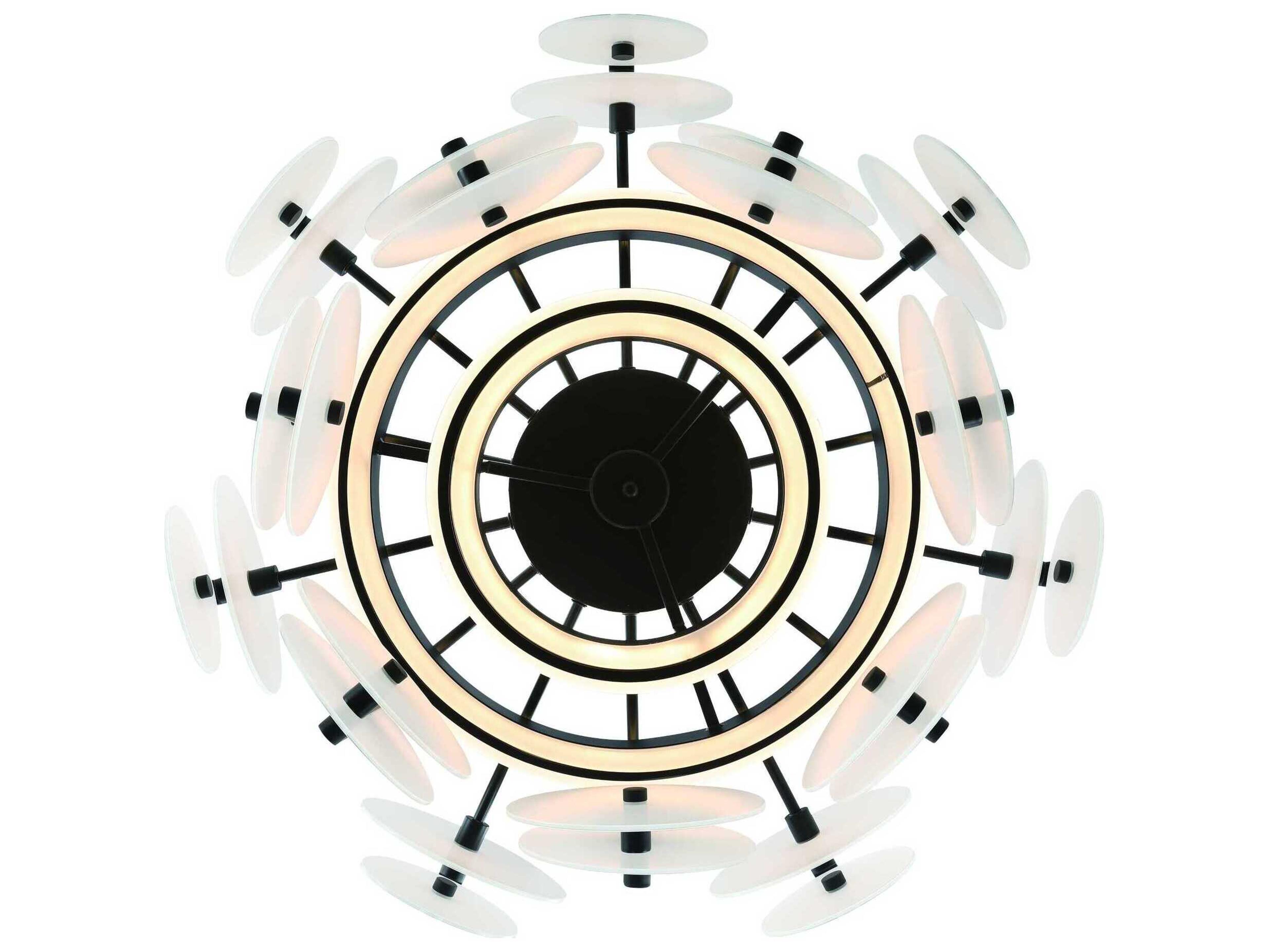 Eurofase Nuvola 2-Light Black Chandelier