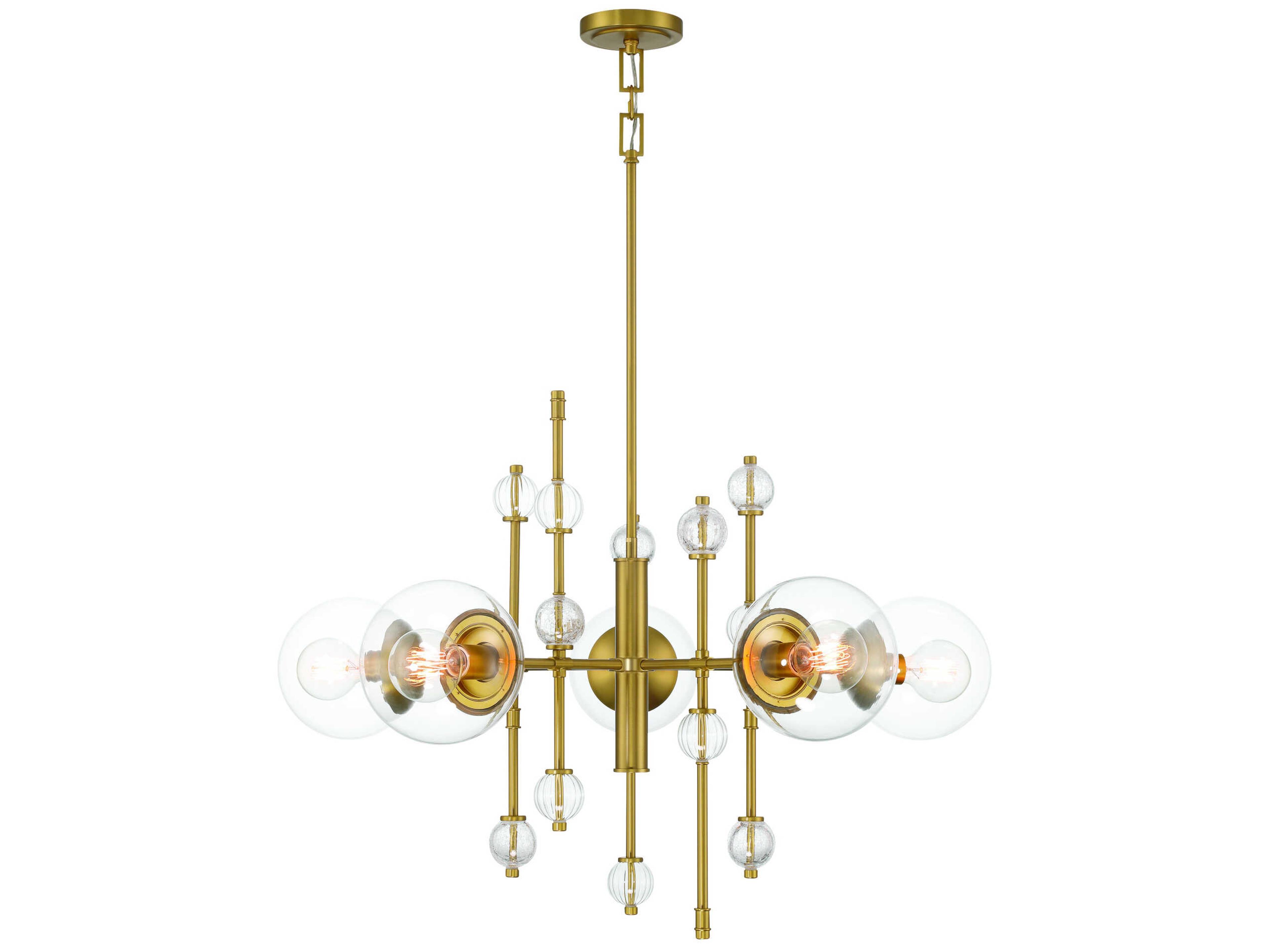 Traiton 5-Light Gold Globe Chandelier