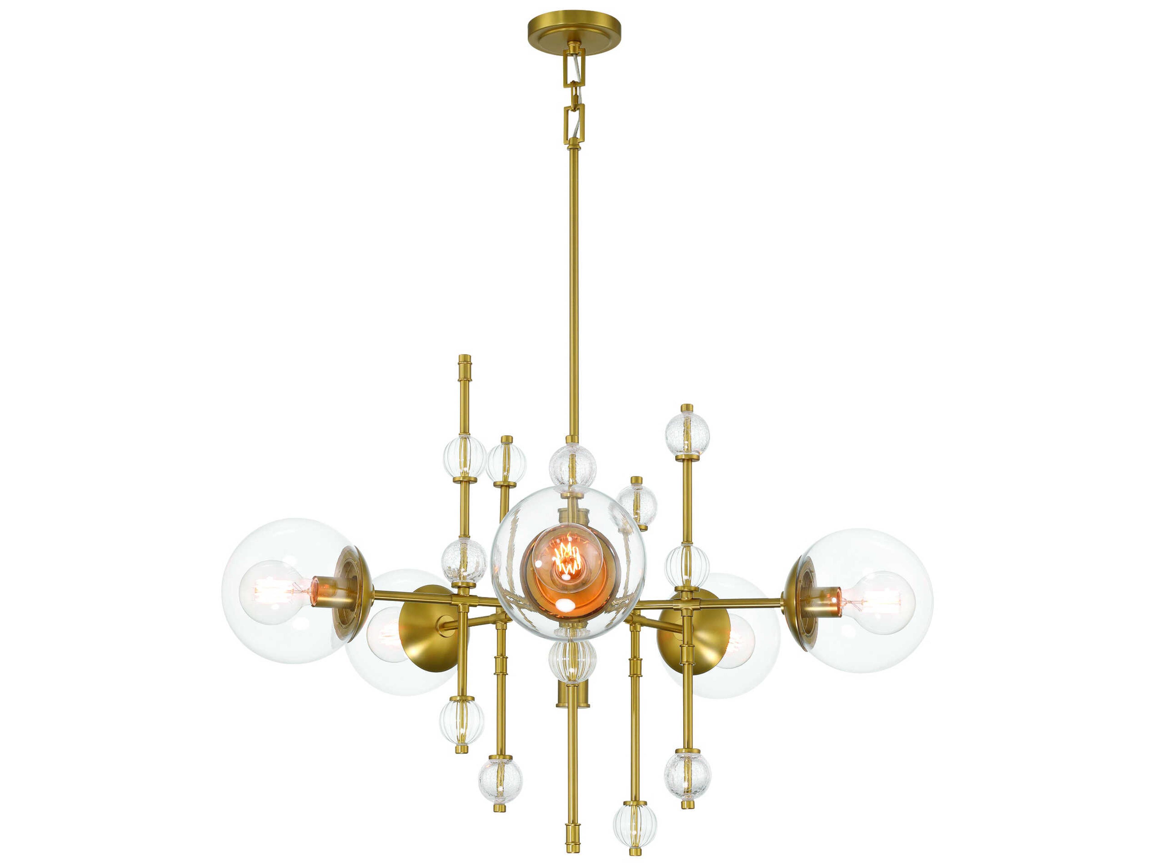 Eurofase Traiton 5-Light Gold Globe Chandelier
