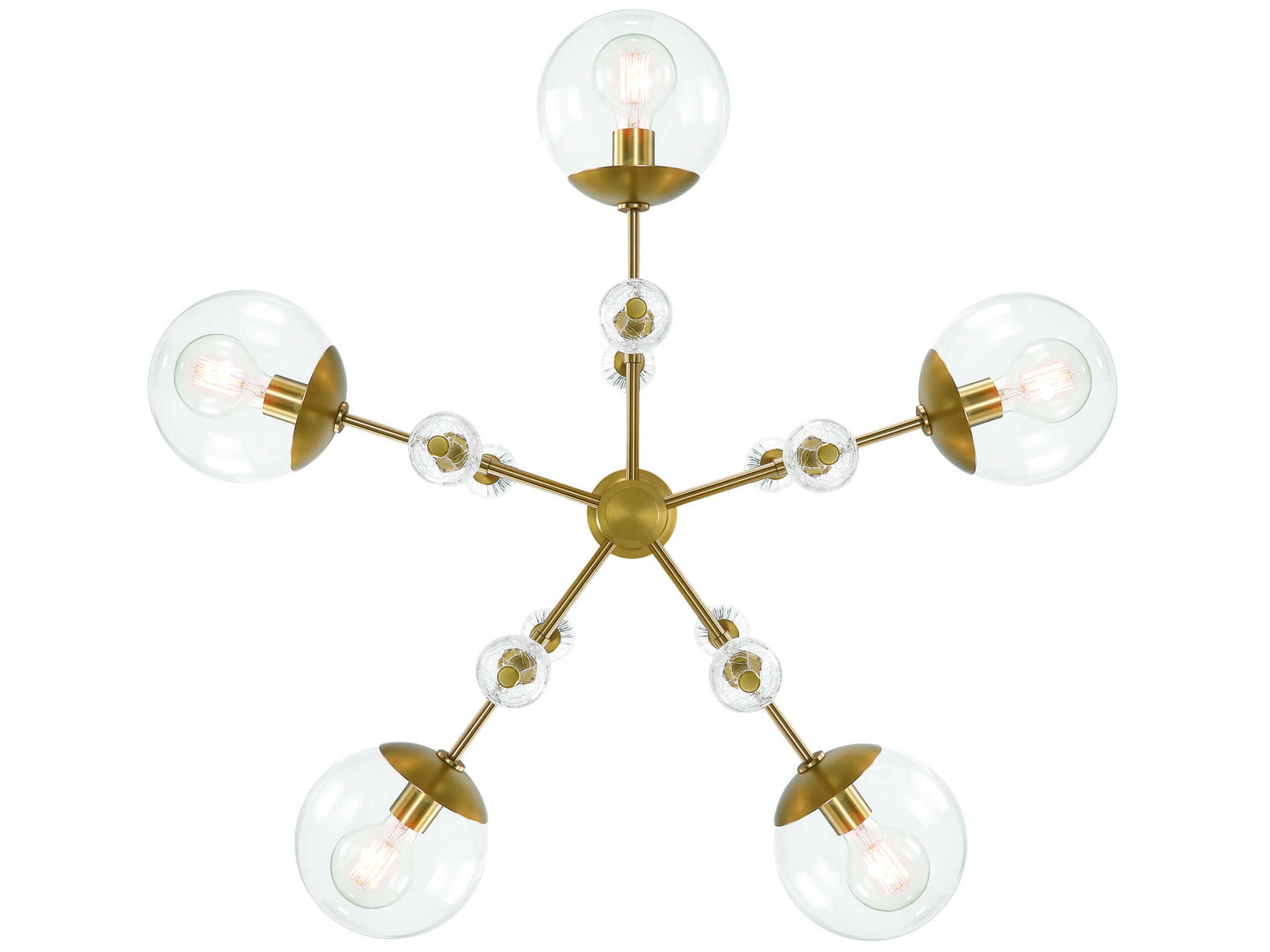 Eurofase Traiton 5-Light Gold Globe Chandelier