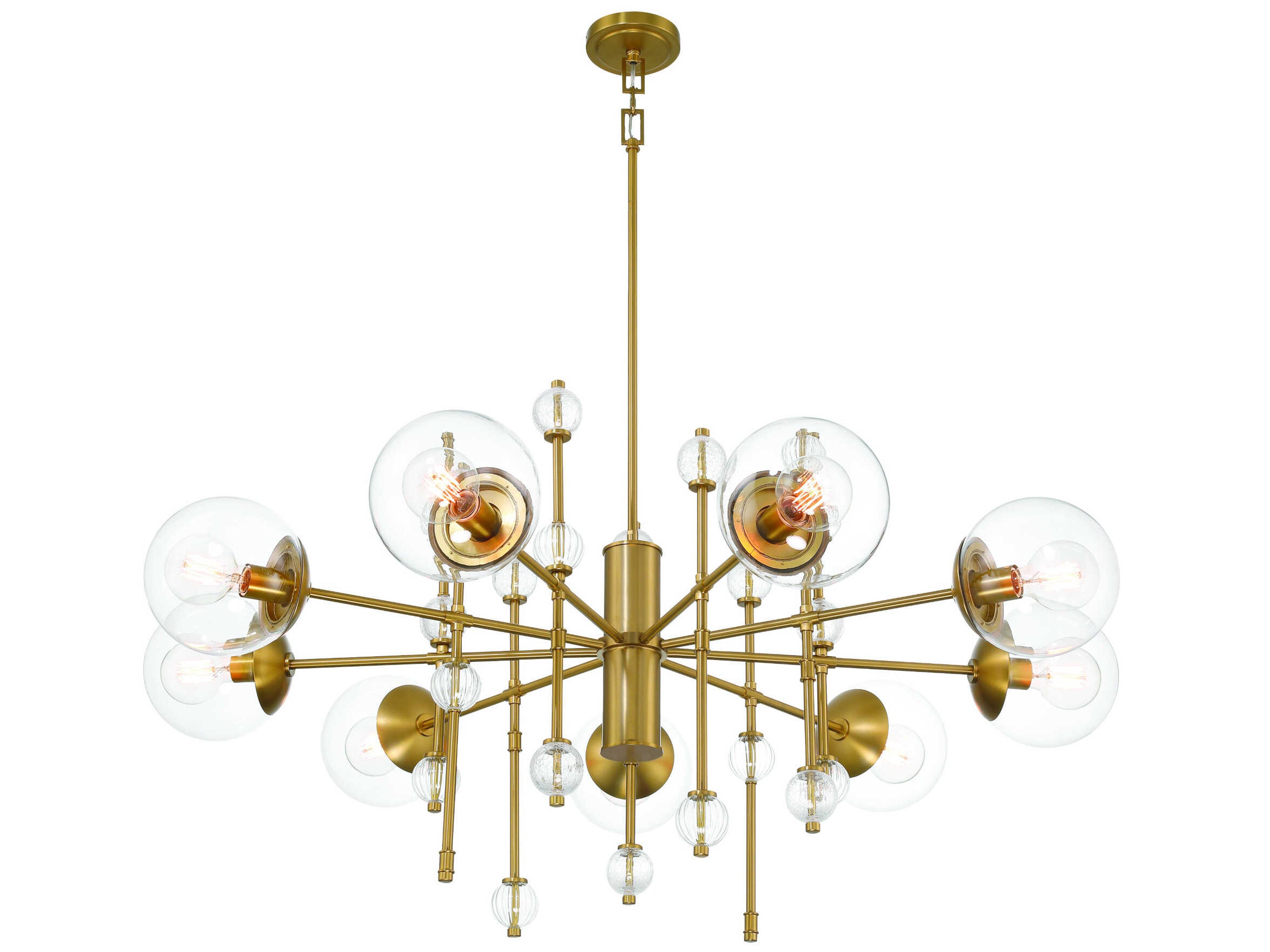 Eurofase Traiton 9-Light Gold Globe Chandelier