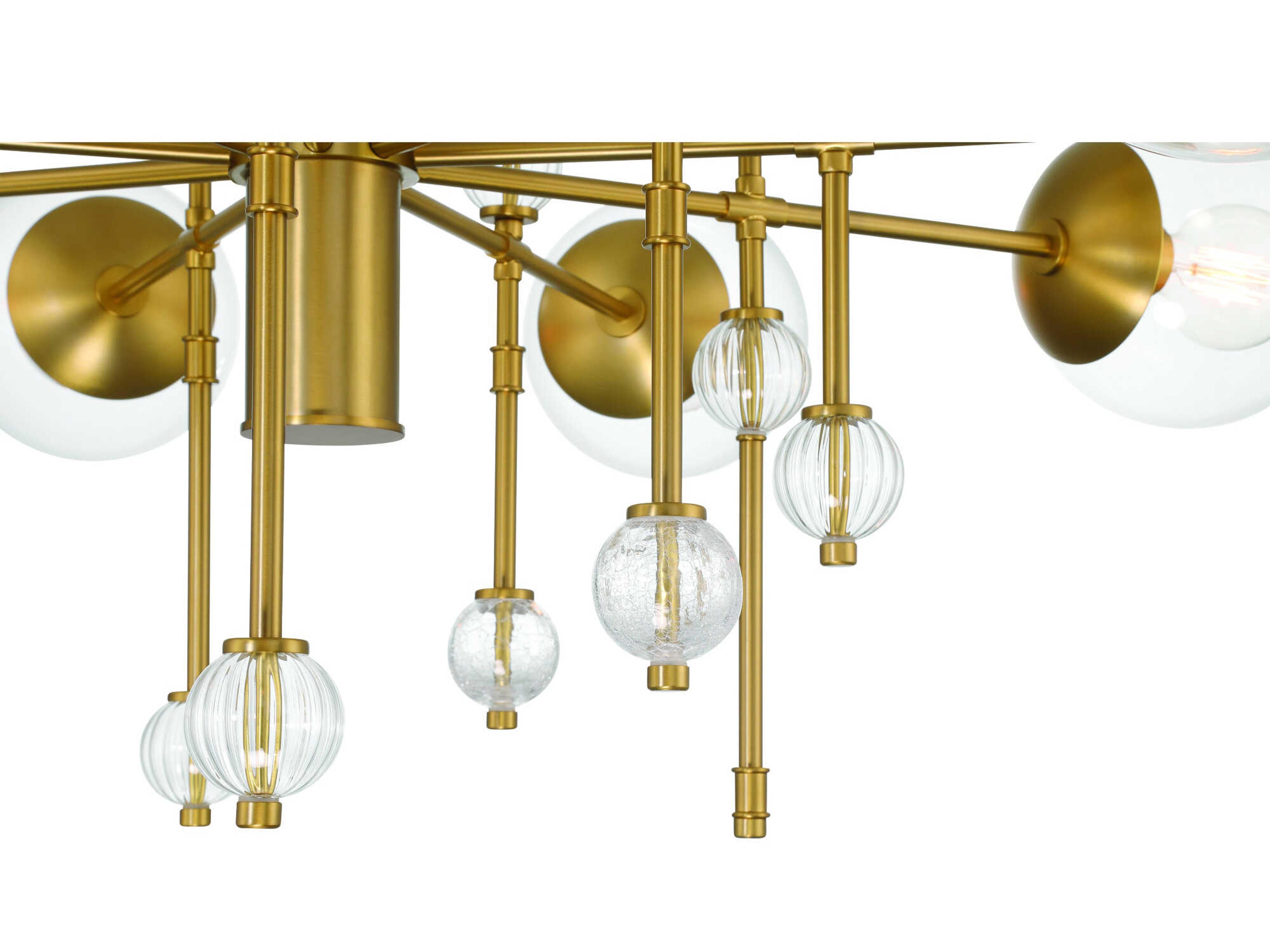 Eurofase Traiton 9-Light Gold Globe Chandelier