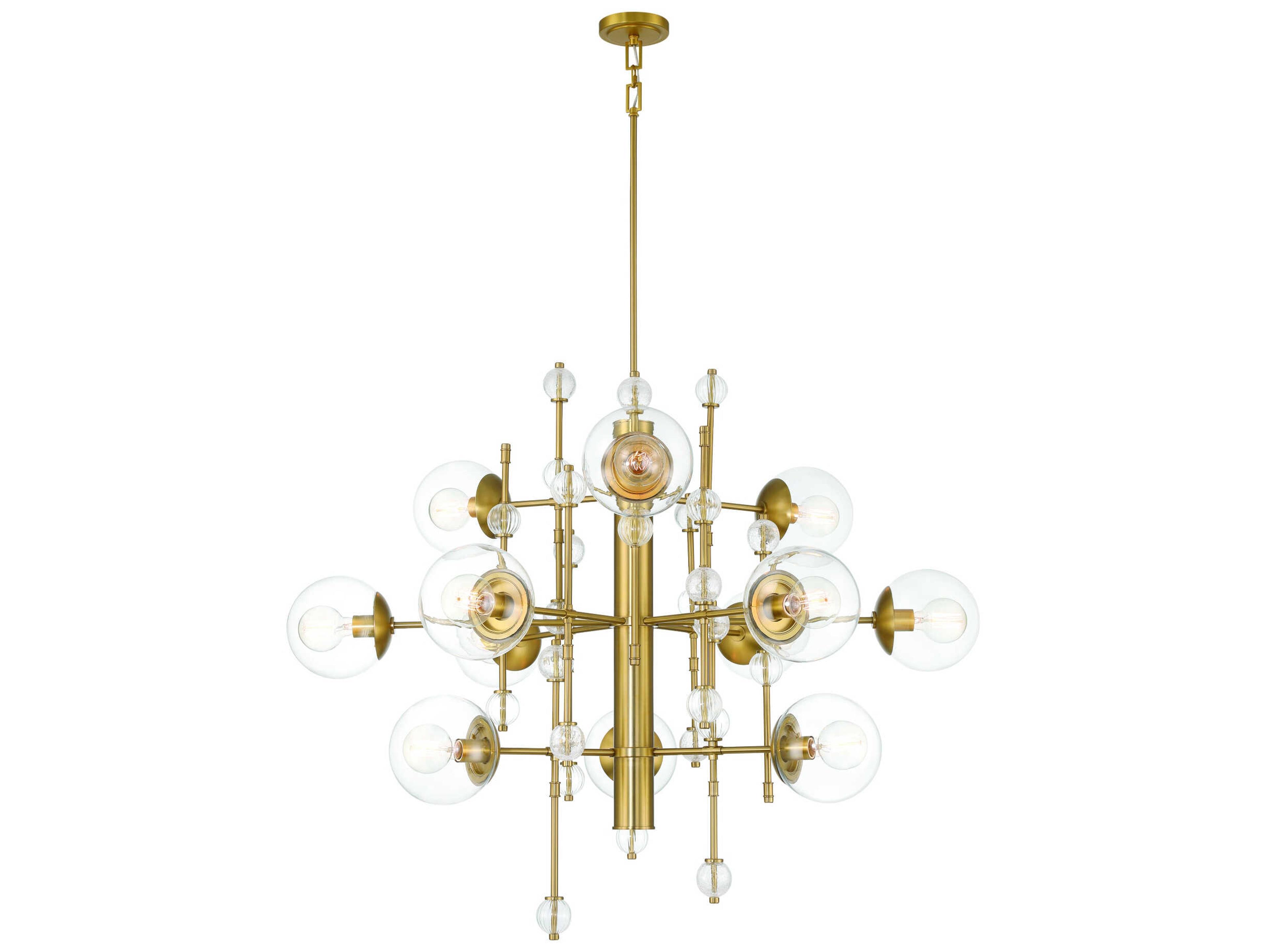 Eurofase Traiton 12-Light Gold Globe Chandelier