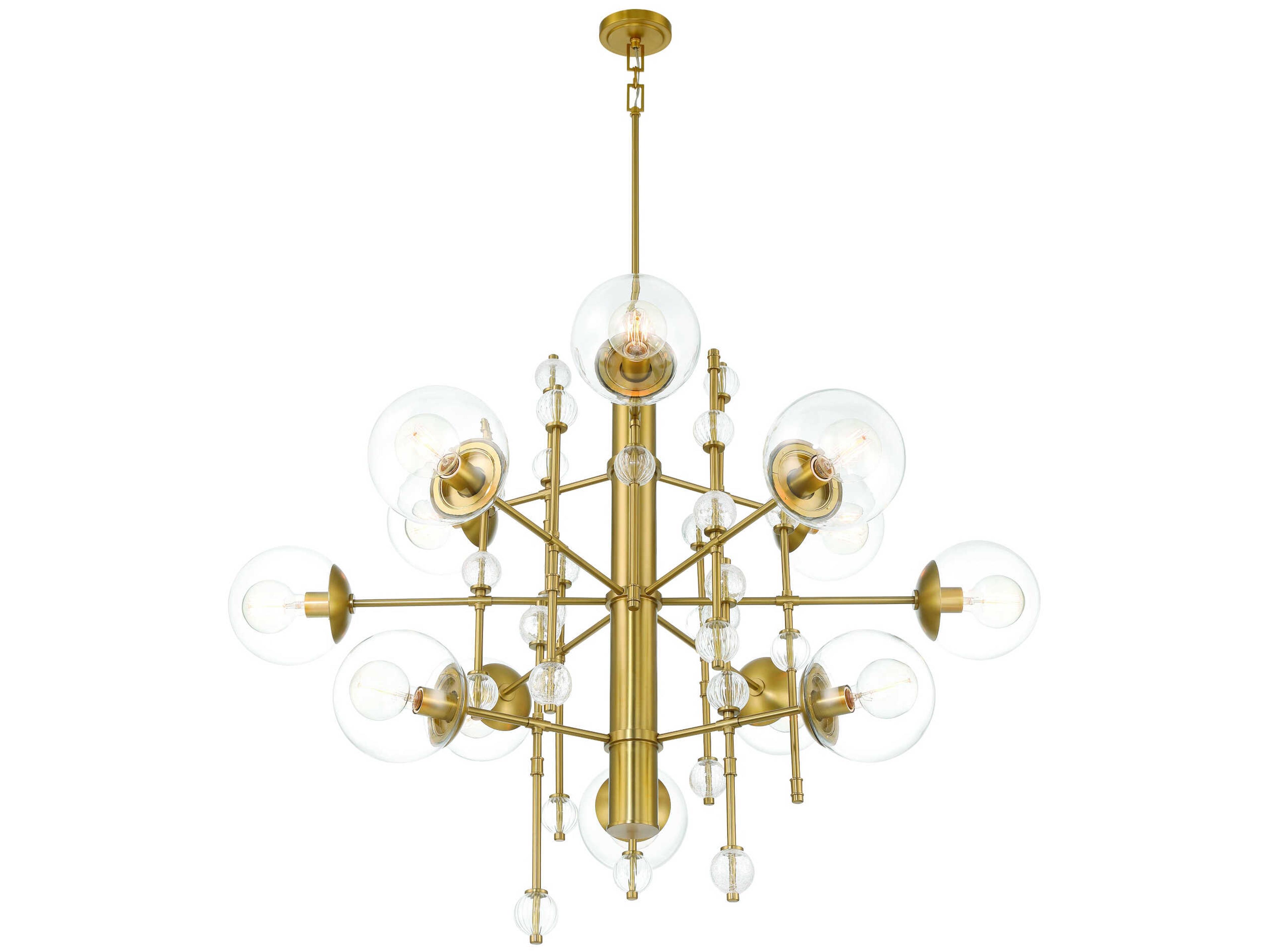 Eurofase Traiton 12-Light Gold Globe Chandelier
