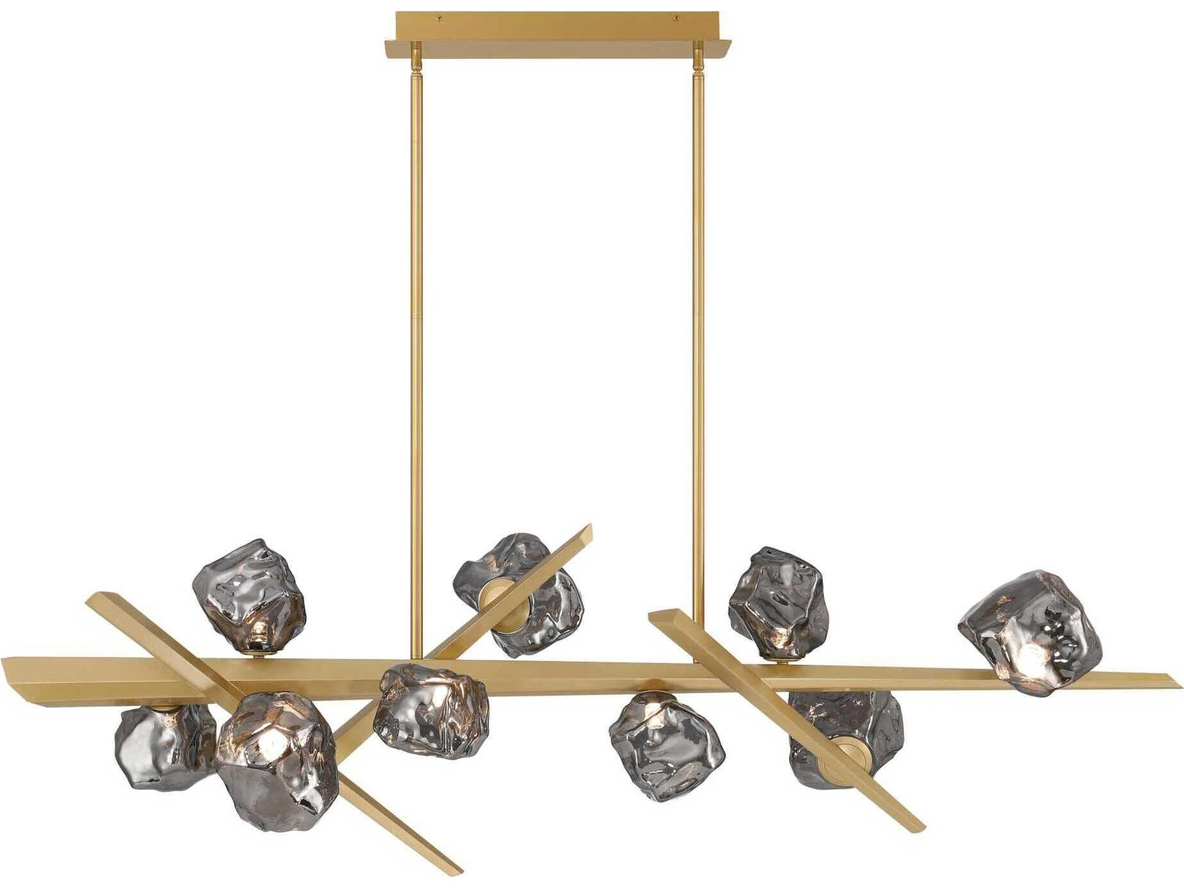 Thorah 9-Light Gold Island Pendant