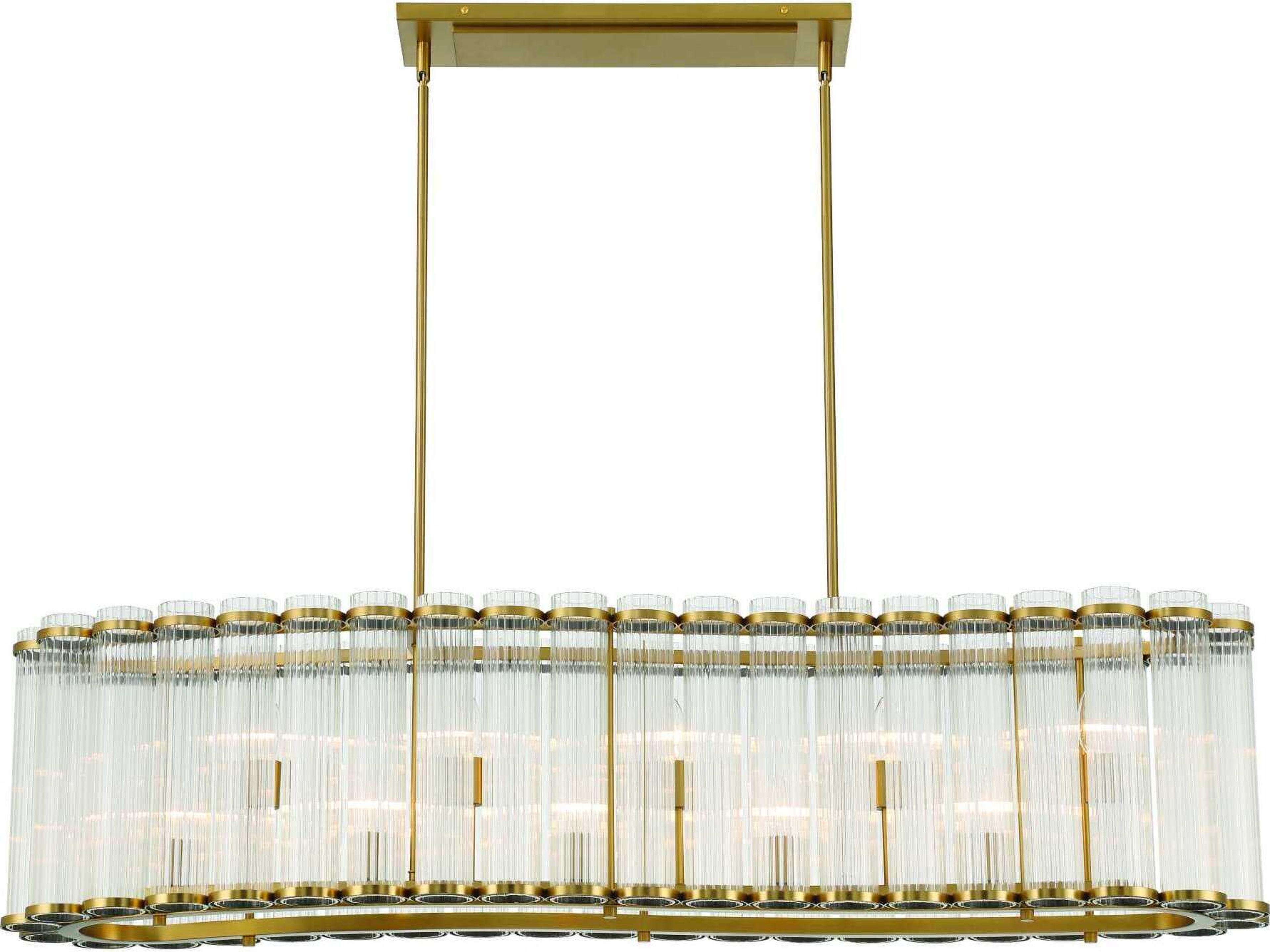Eurofase Glasbury 10-Light Gold Island Pendant