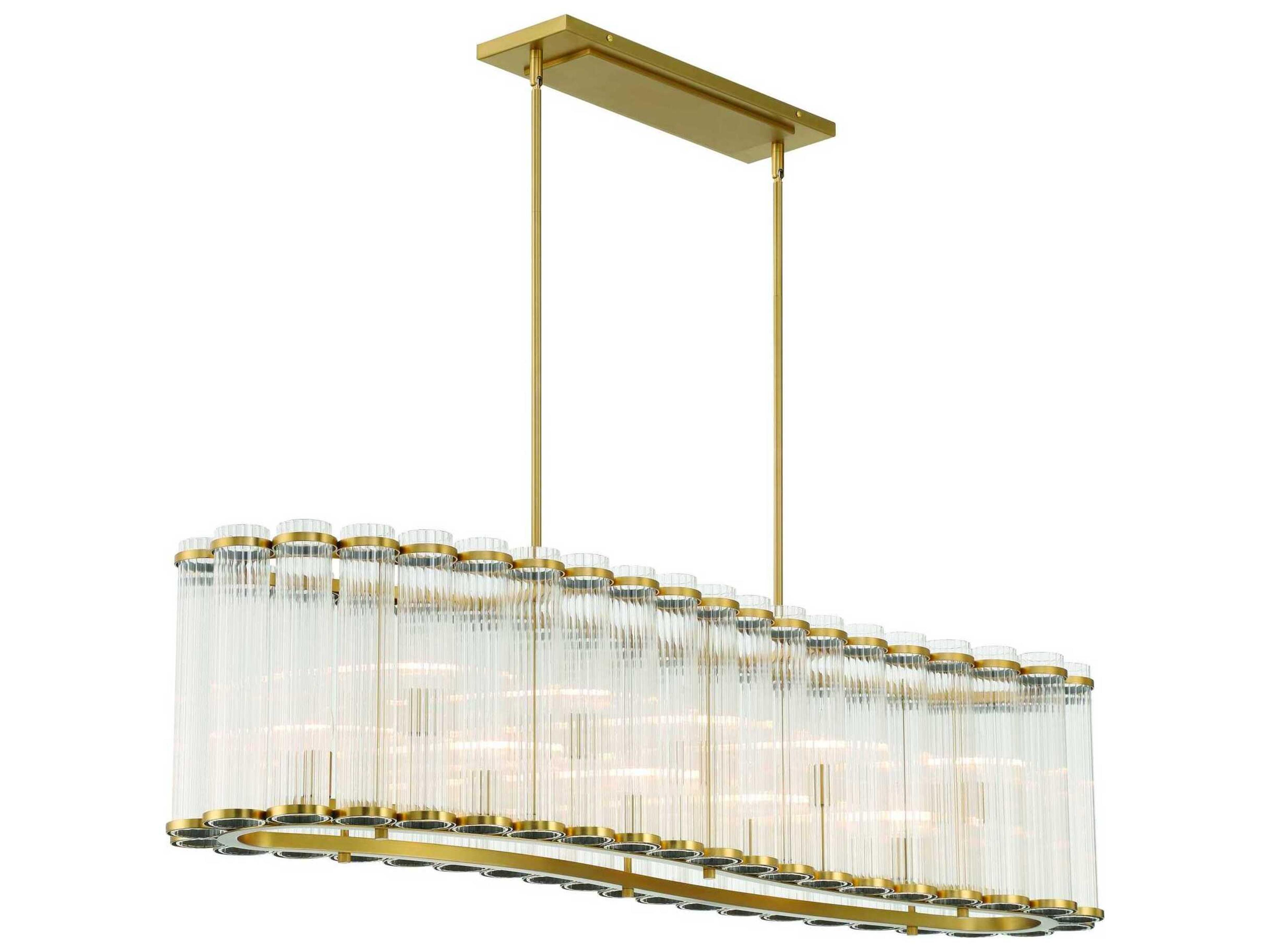 Eurofase Glasbury 10-Light Gold Island Pendant