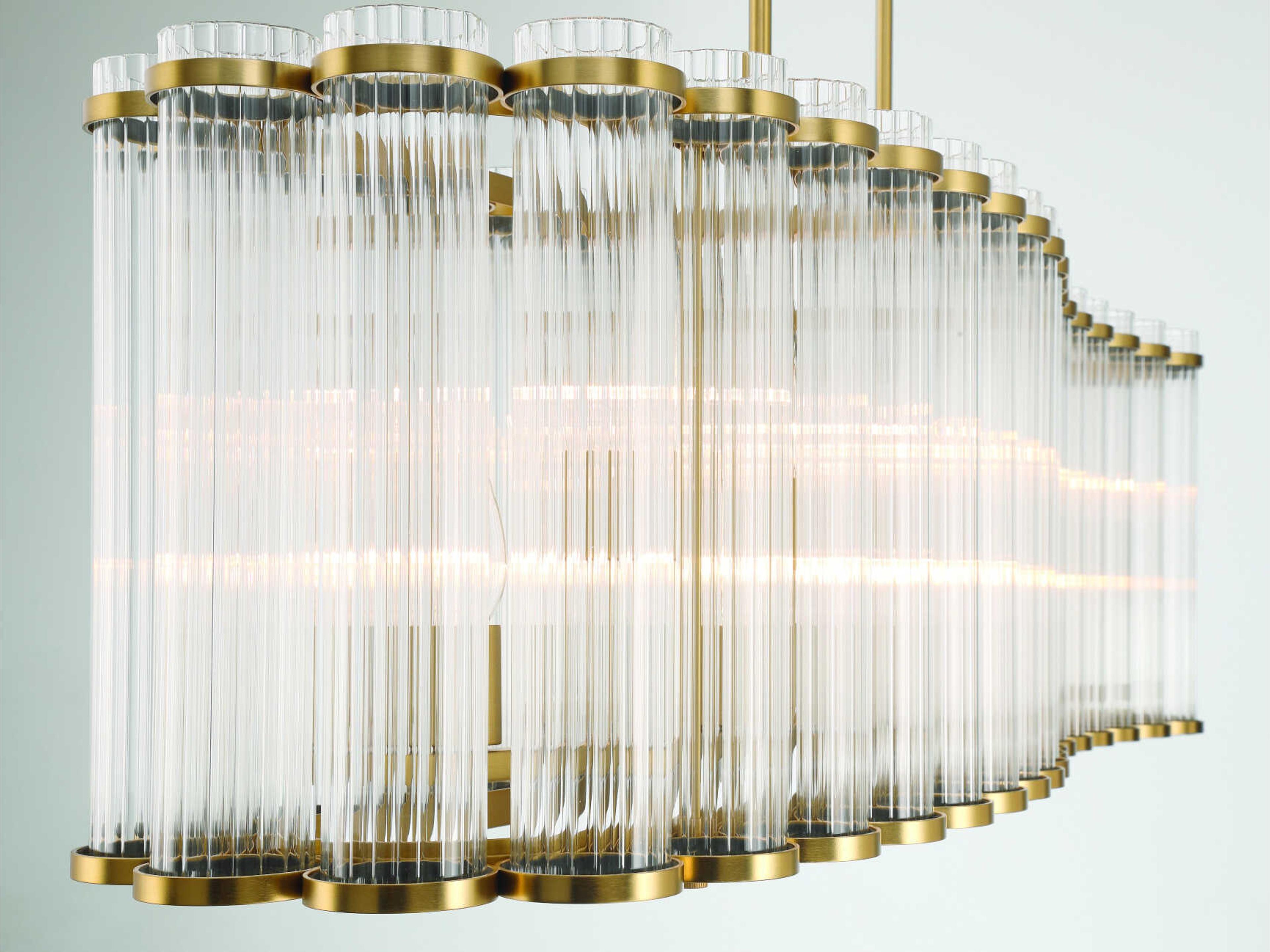 Eurofase Glasbury 10-Light Gold Island Pendant