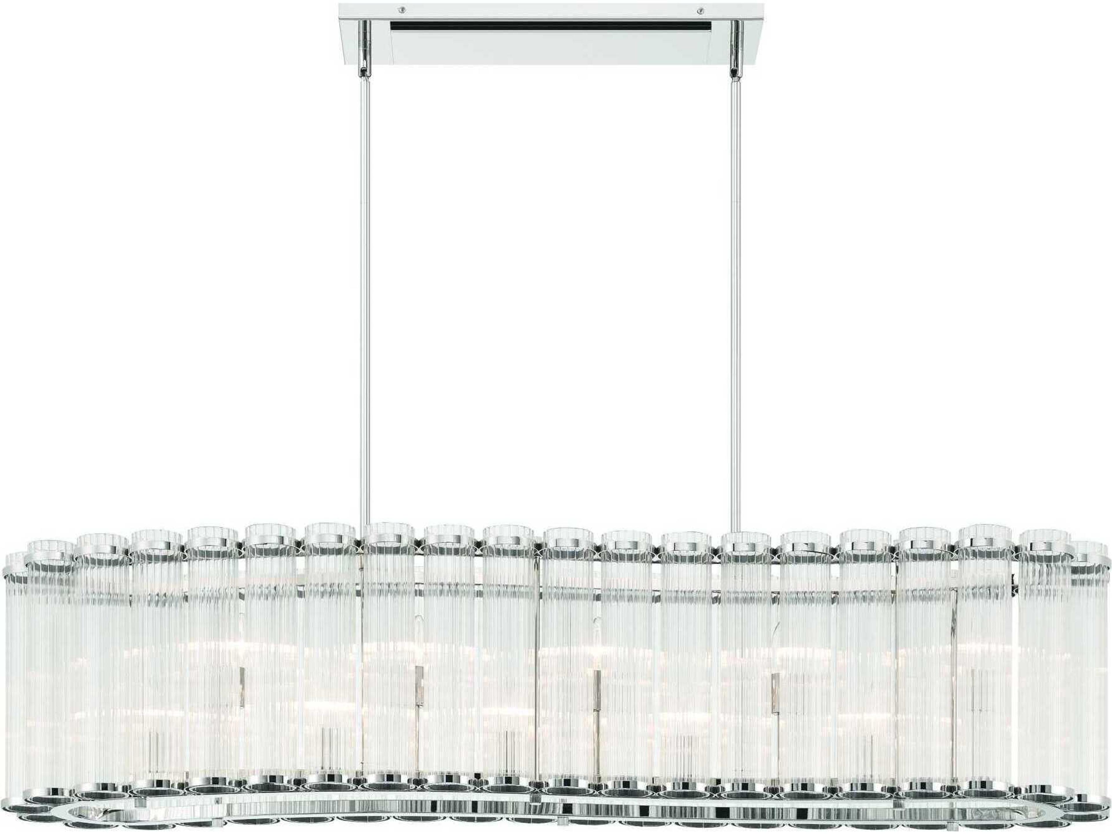 Eurofase Glasbury 10-Light Nickel Island Pendant