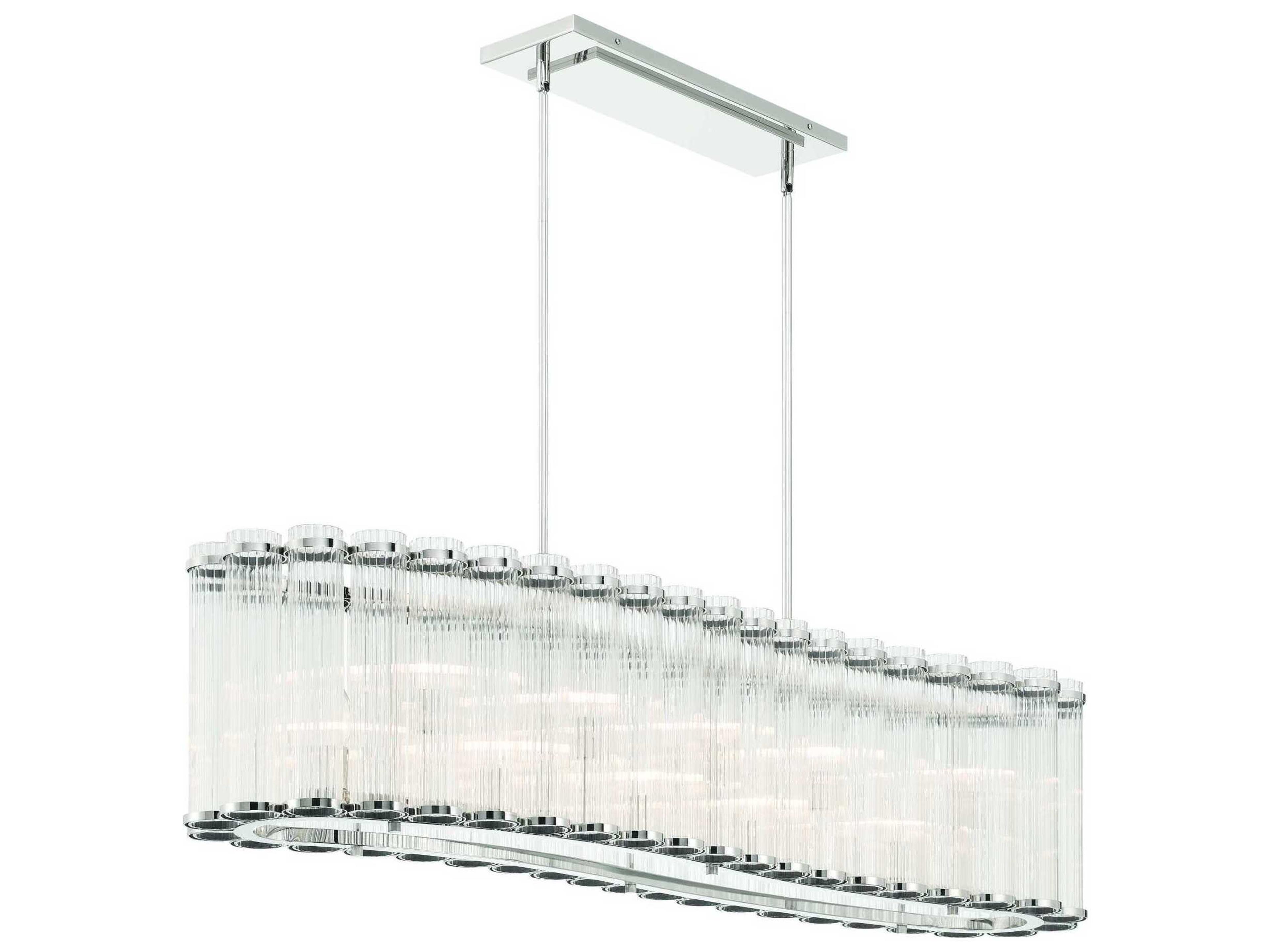 Eurofase Glasbury 10-Light Nickel Island Pendant