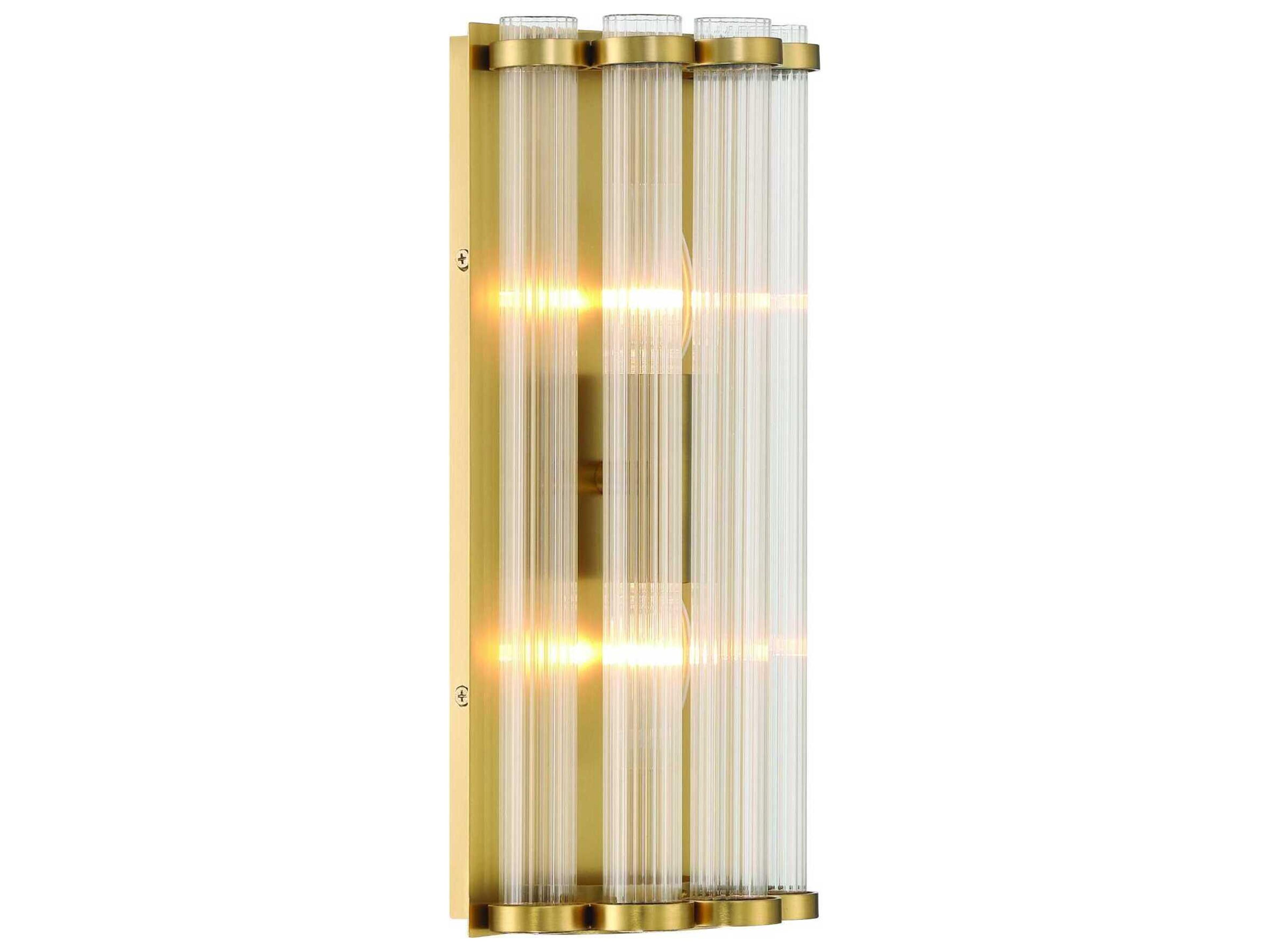 Eurofase Glasbury 2-Light Gold Wall Sconce