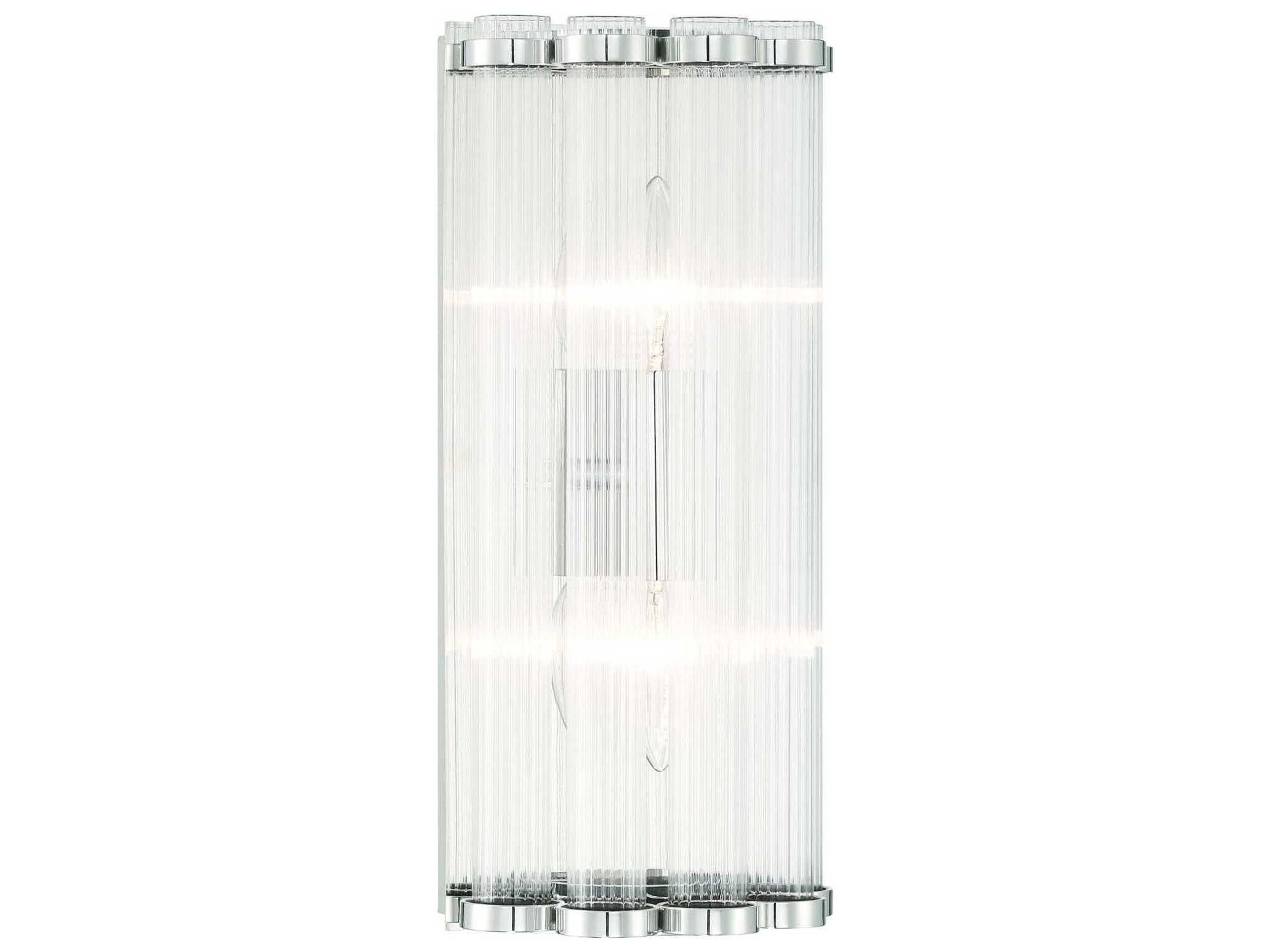 Eurofase Glasbury 2-Light Nickel Wall Sconce