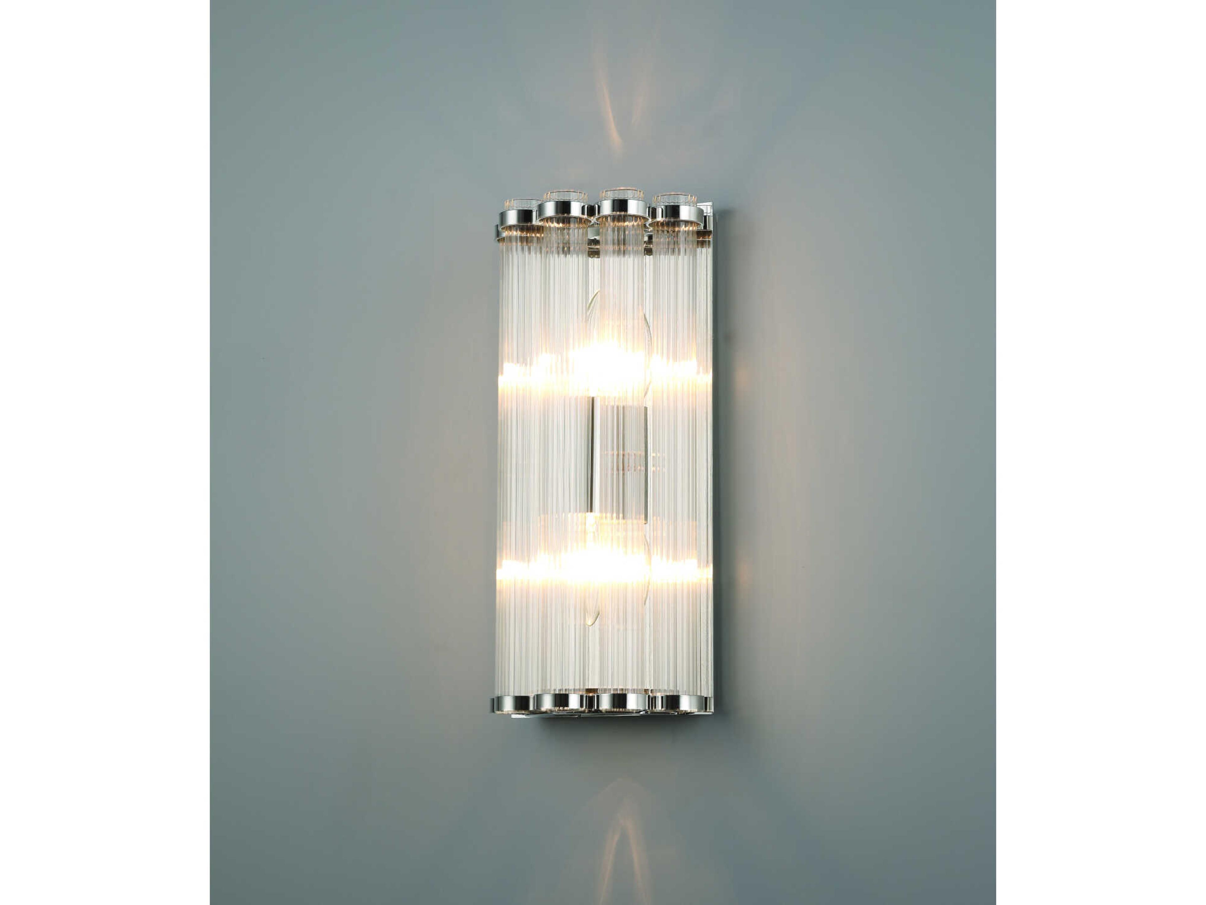 Eurofase Glasbury 2-Light Nickel Wall Sconce