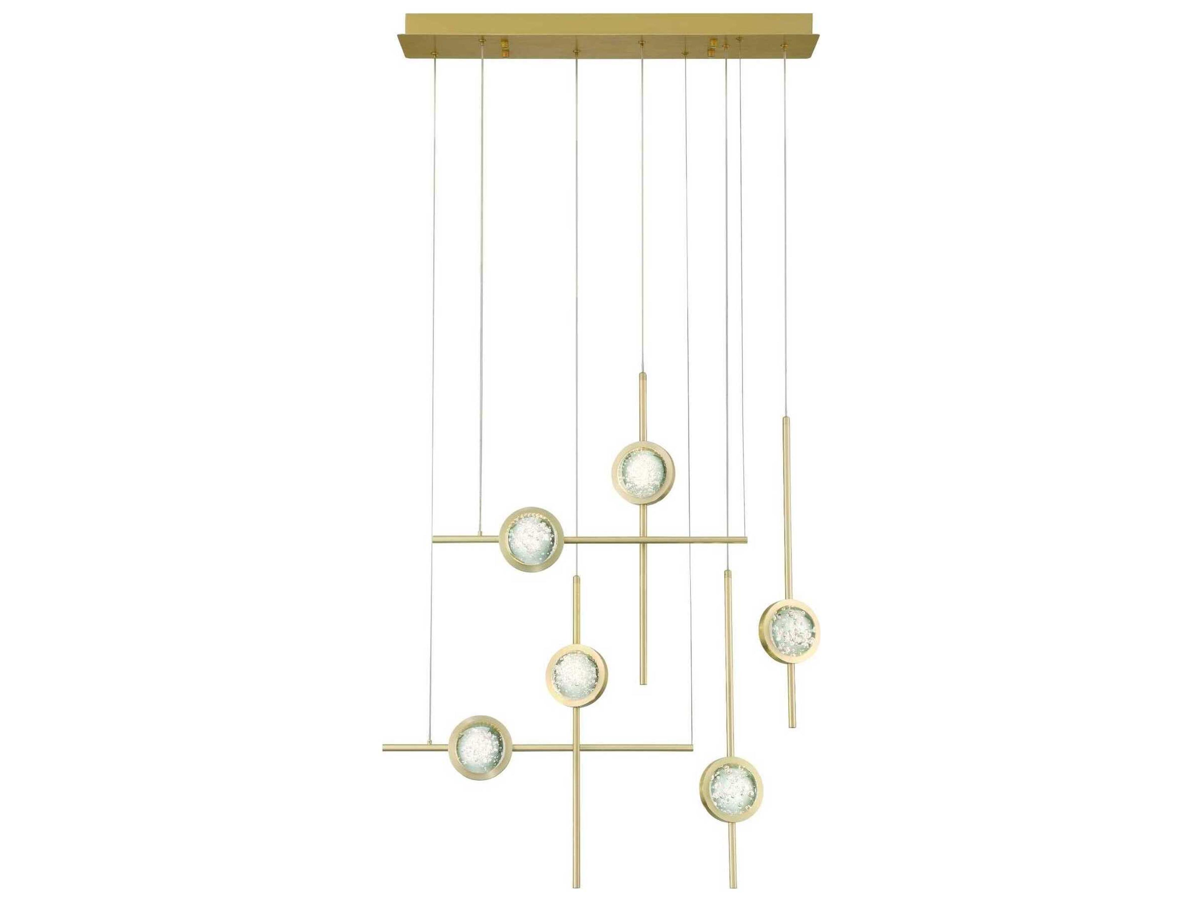 Eurofase Barletta 6-Light Gold Linear Island Pendant