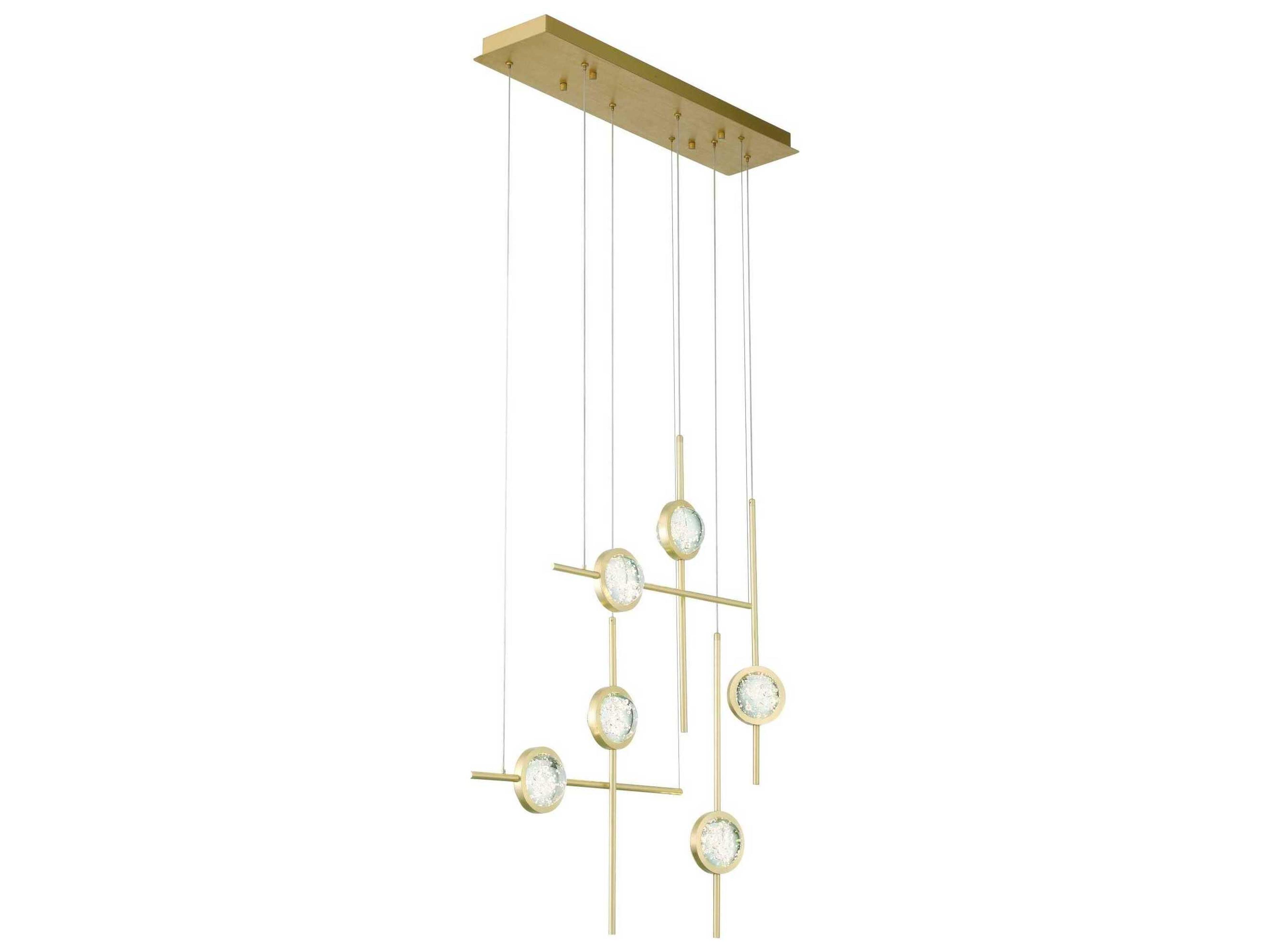 Eurofase Barletta 6-Light Gold Linear Island Pendant