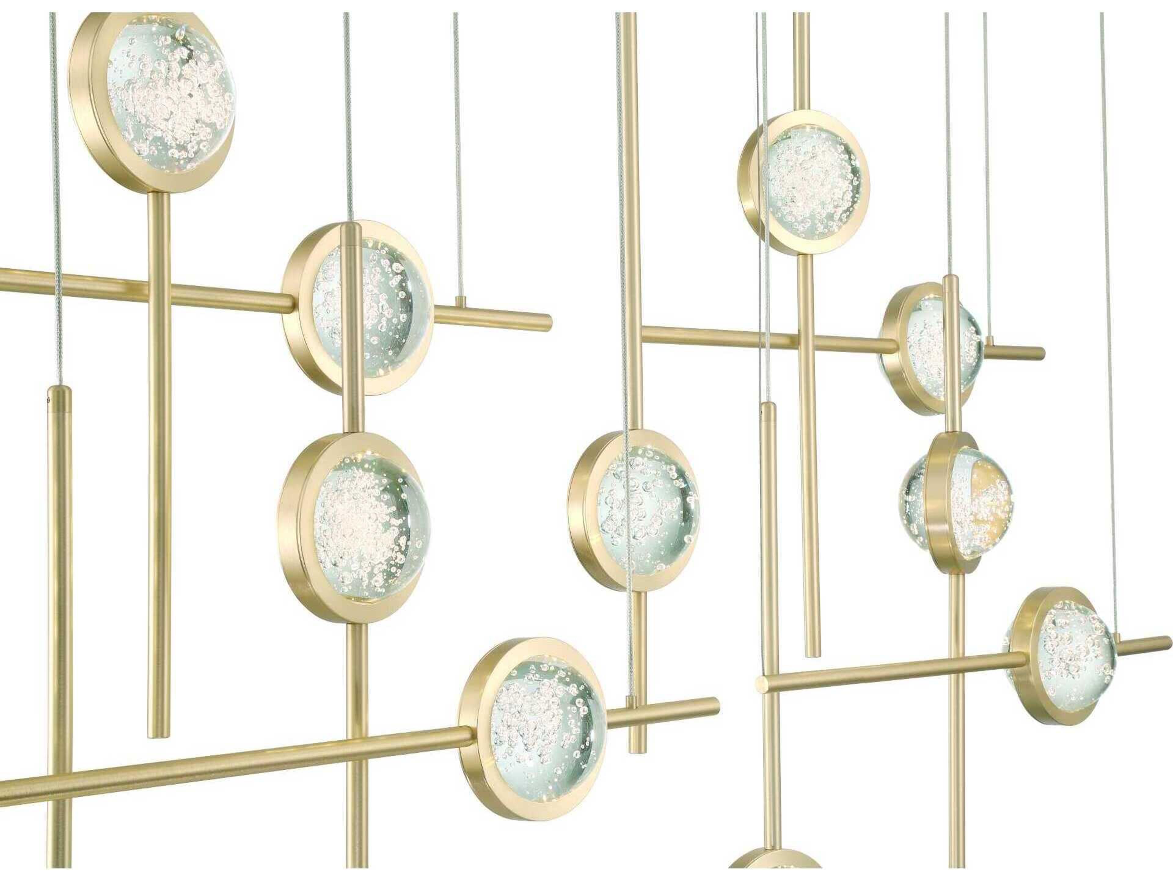 Eurofase Barletta 12-Light Gold Linear Island Pendant