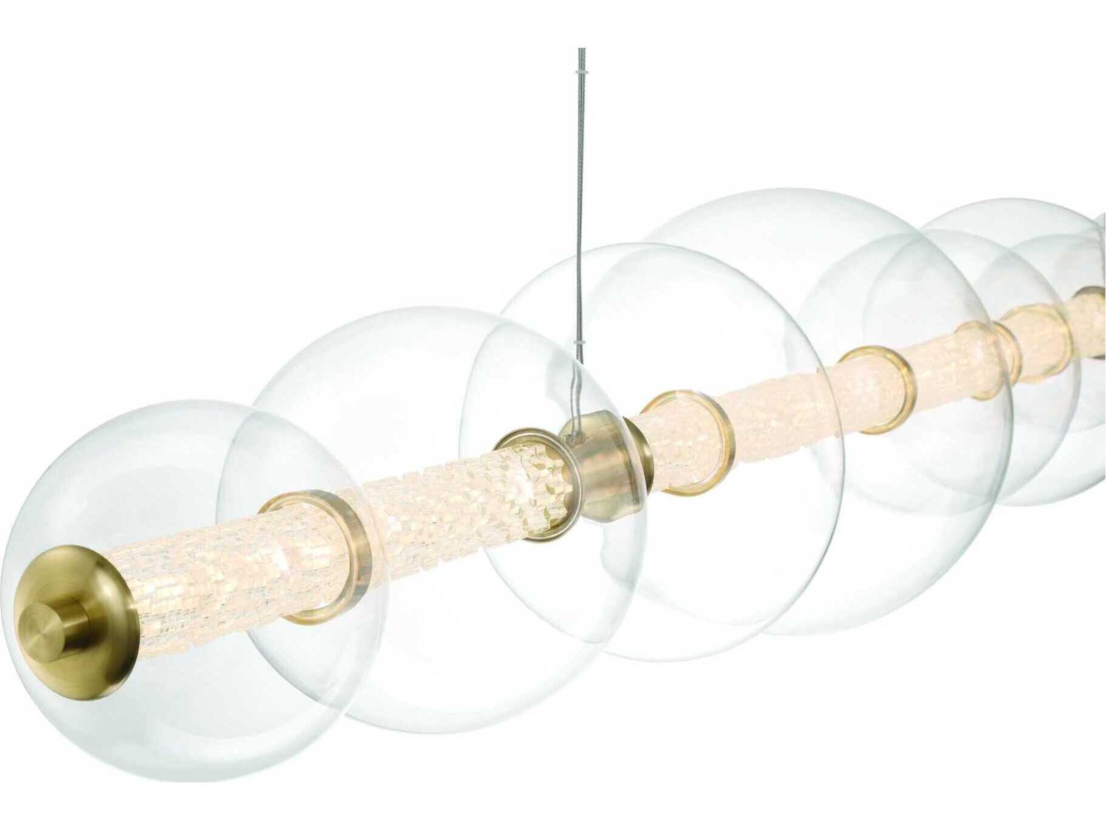 Eurofase Atomo 1-Light Gold Globe Geometric Island Pendant