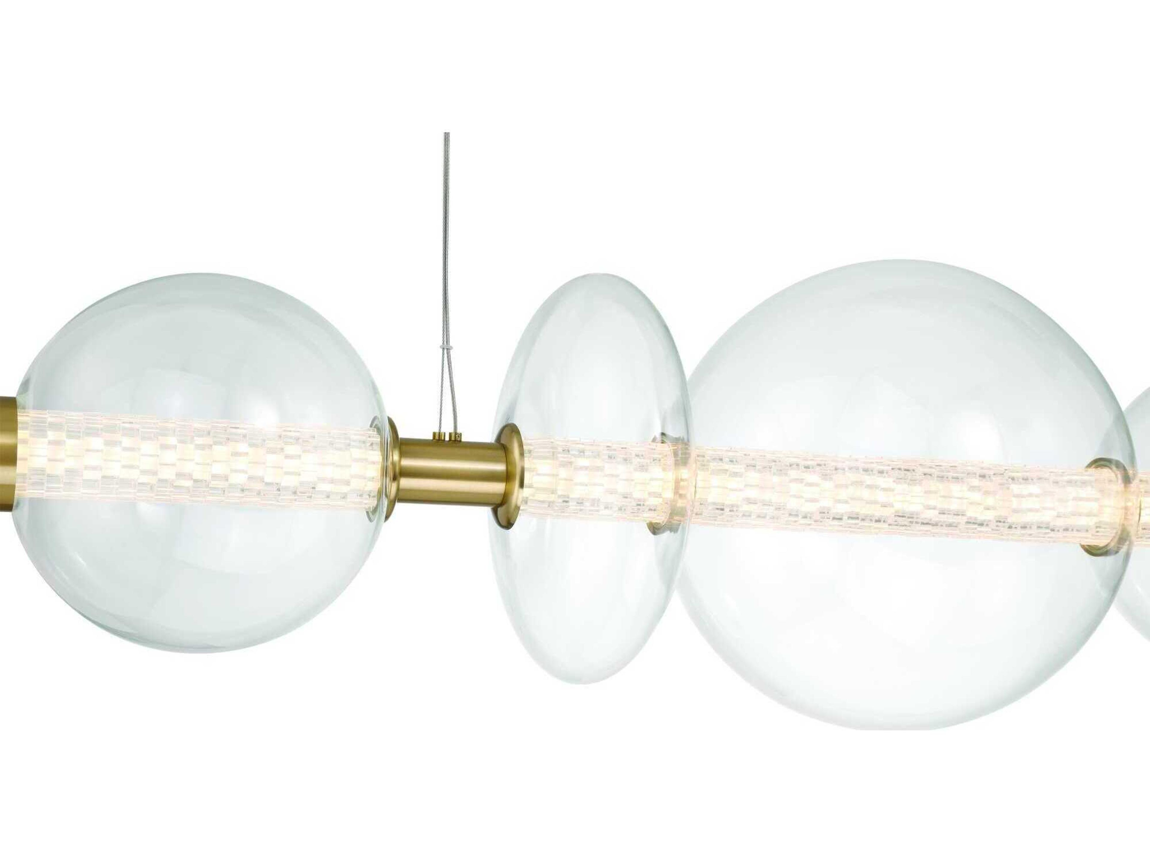 Eurofase Atomo 1-Light Gold Globe Geometric Island Pendant