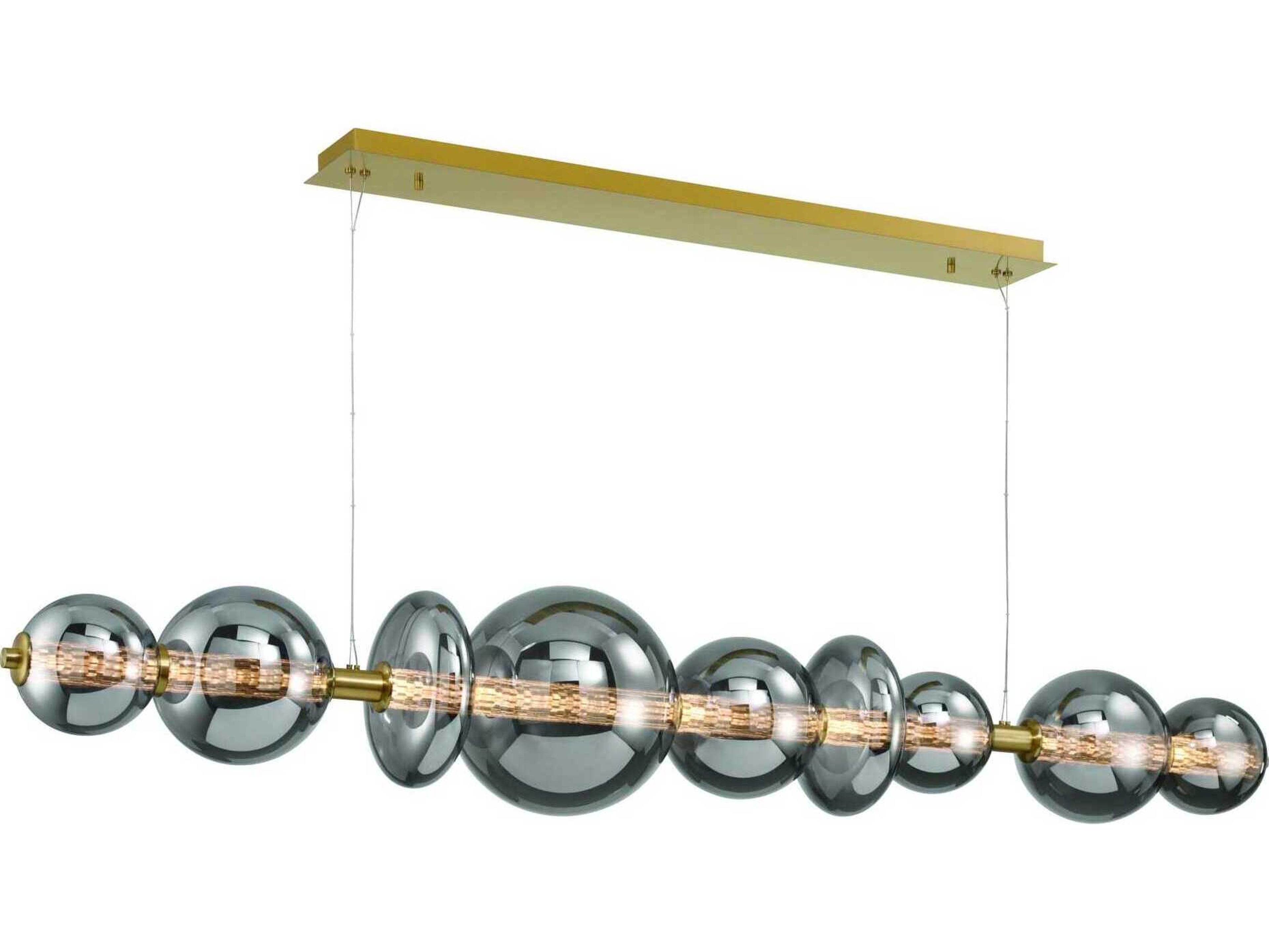 Eurofase Atomo 1-Light Gold Globe Geometric Island Pendant