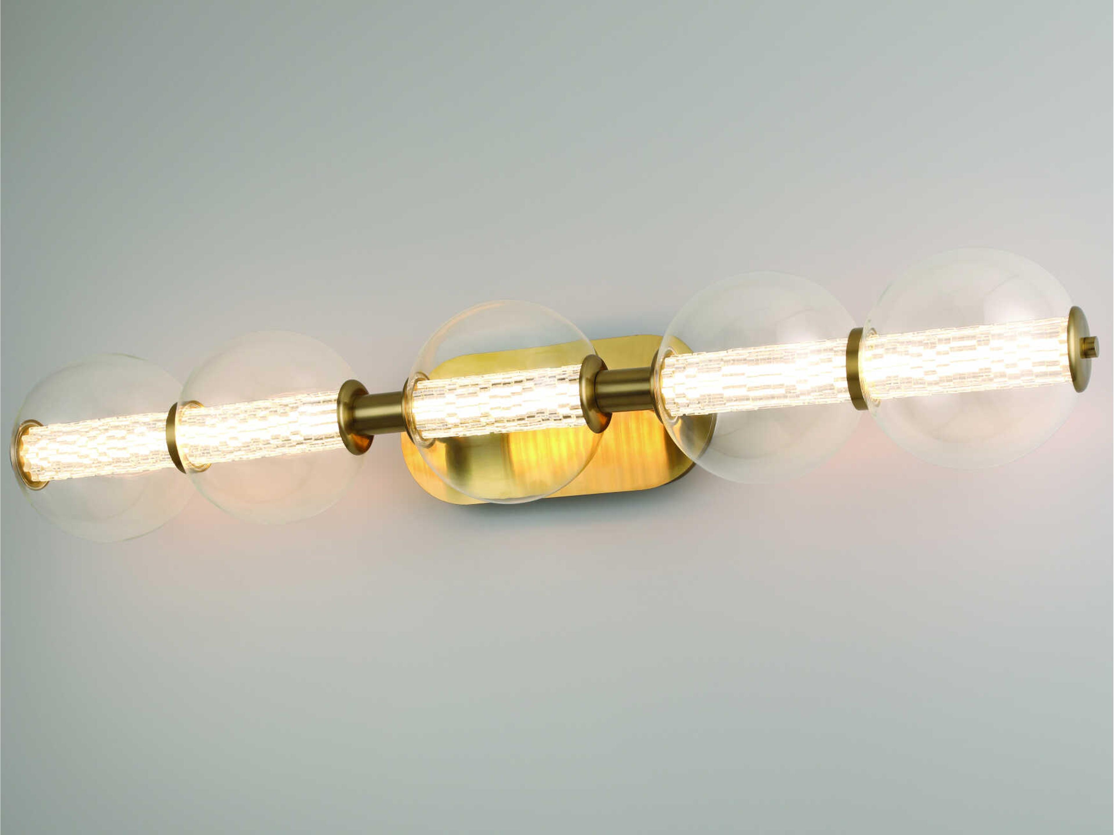 Eurofase Atomo 1-Light Gold Vanity Light