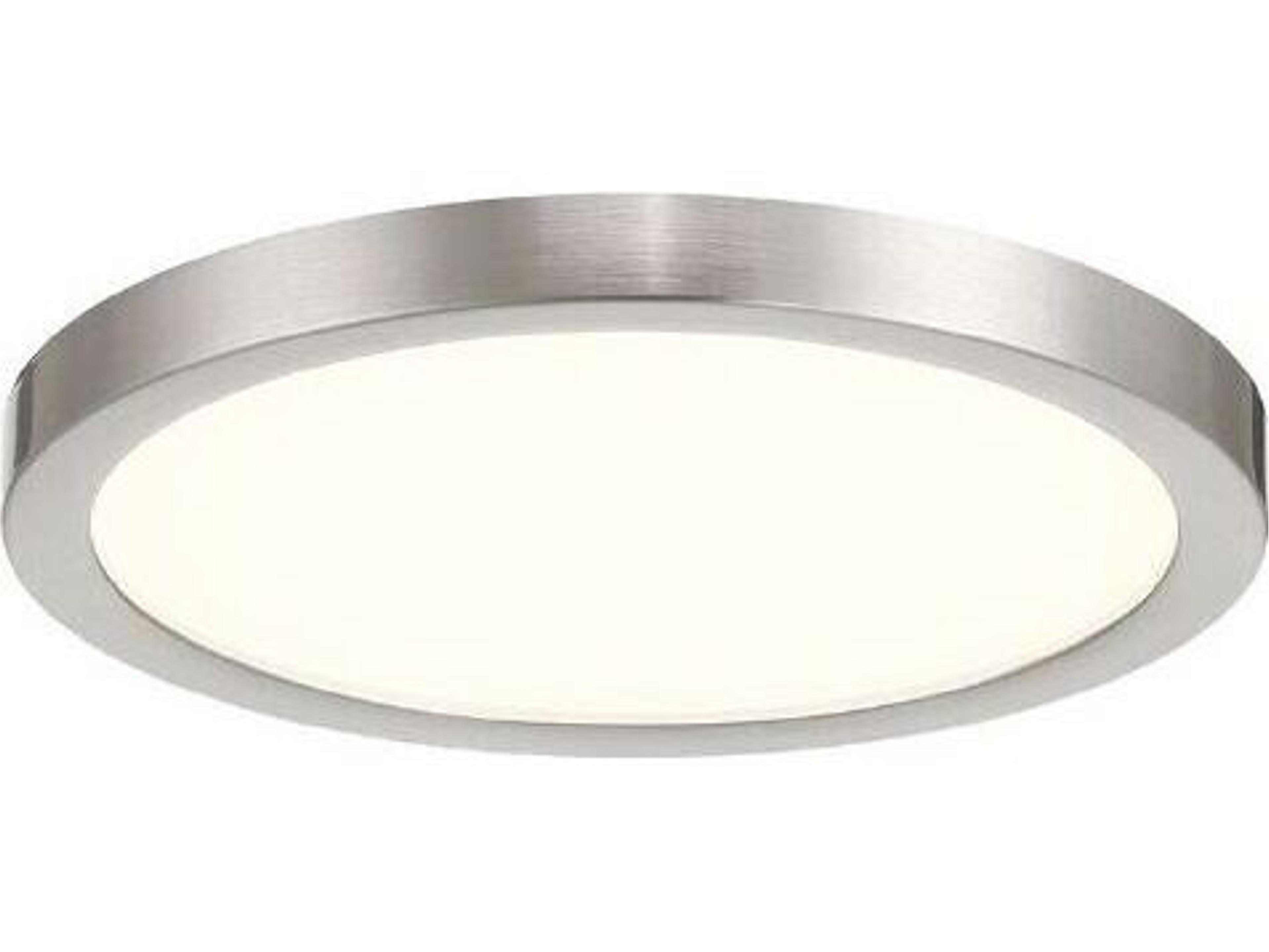 Artemis Nickel Round Flush Mount