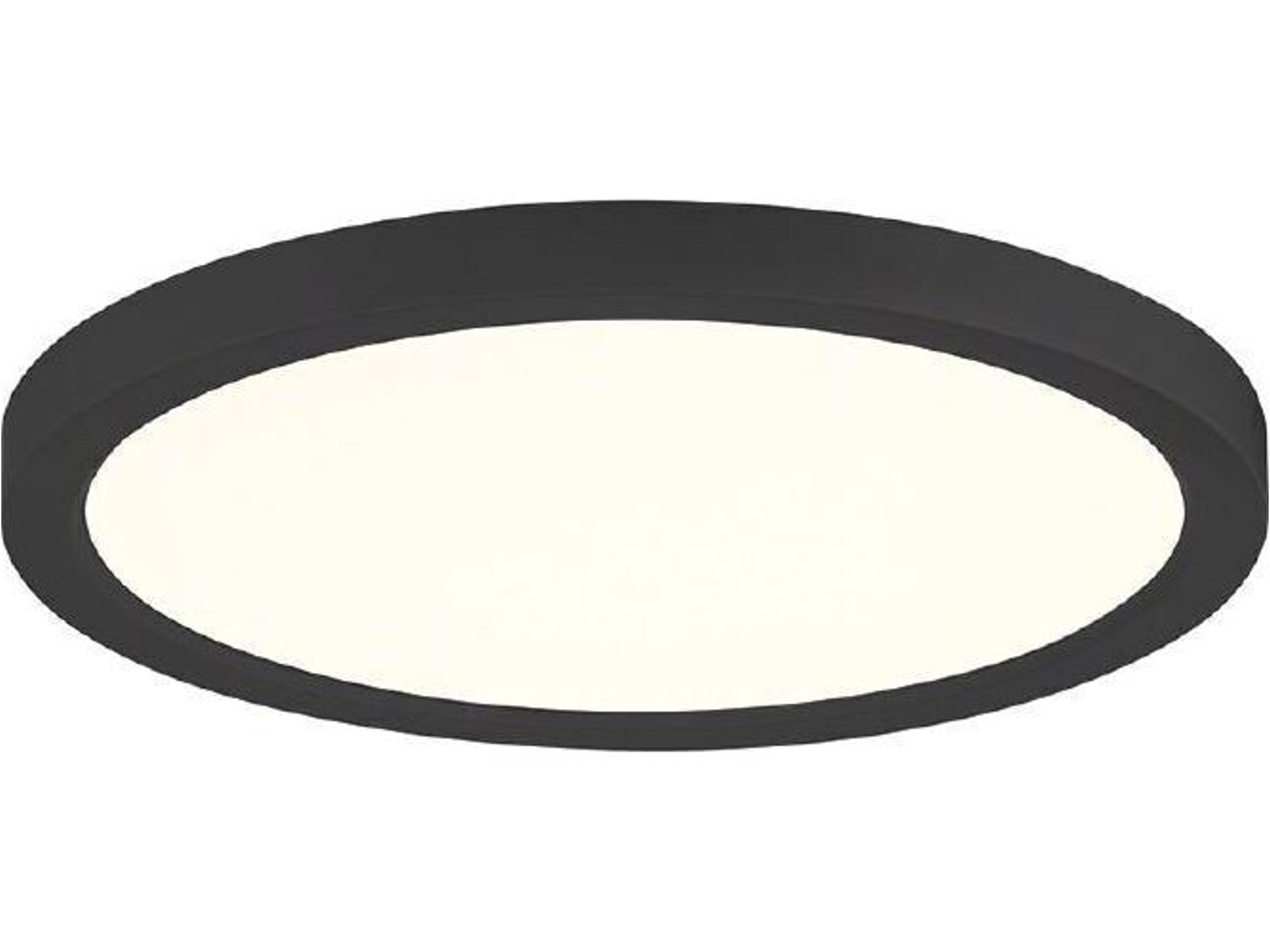 Artemis Black Round Flush Mount