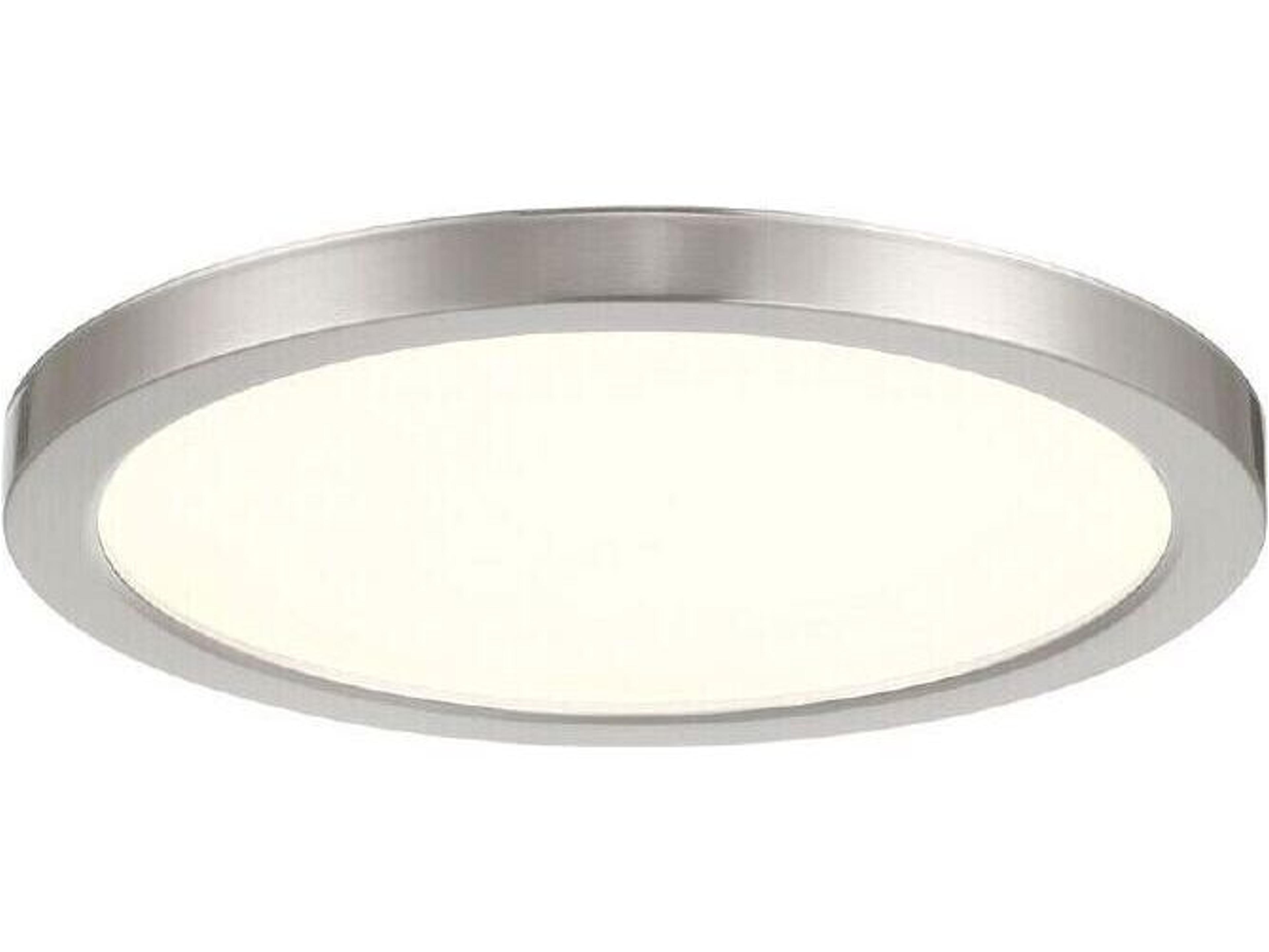 Artemis Nickel Round Flush Mount