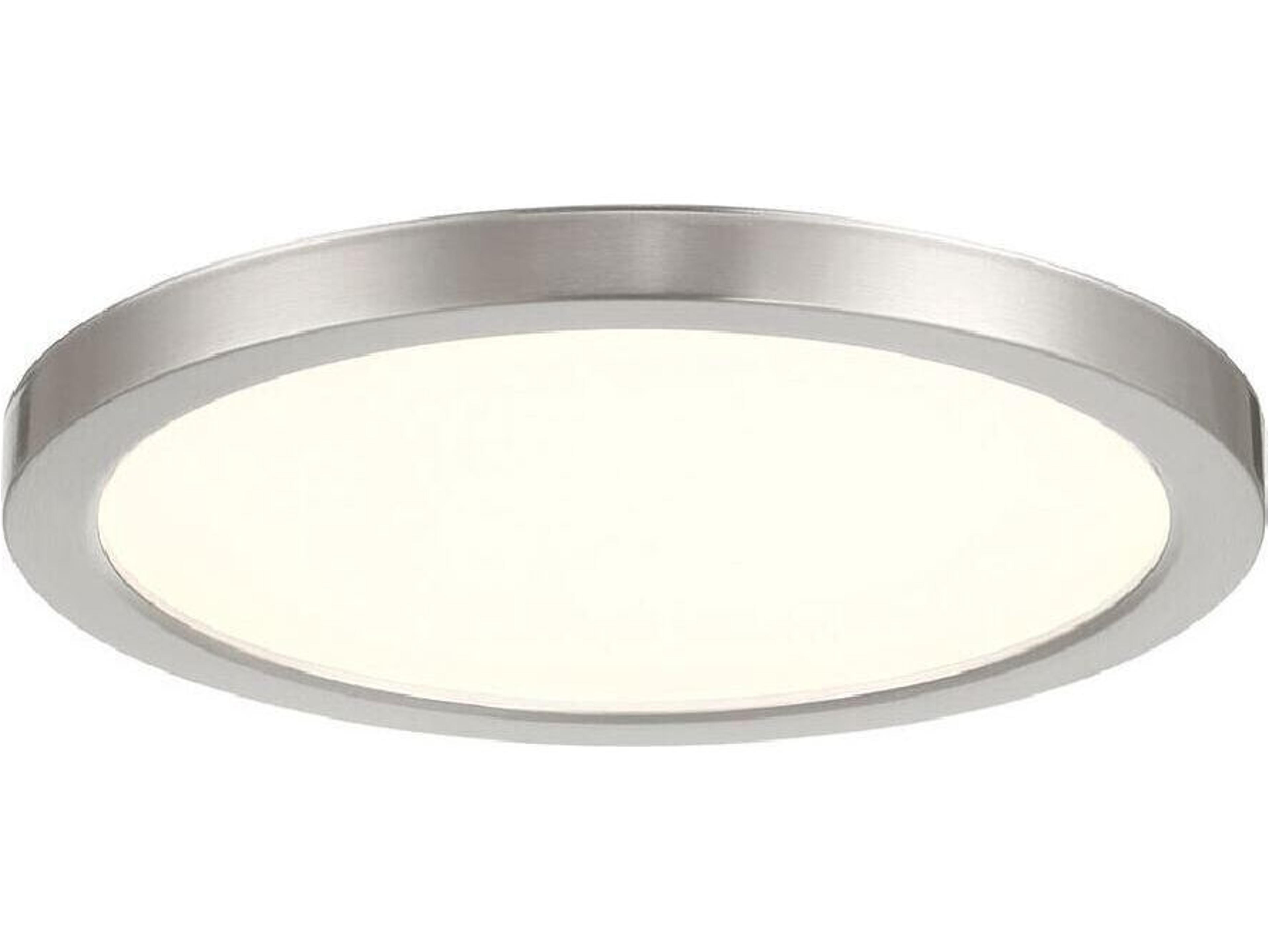 Artemis Nickel Round Flush Mount