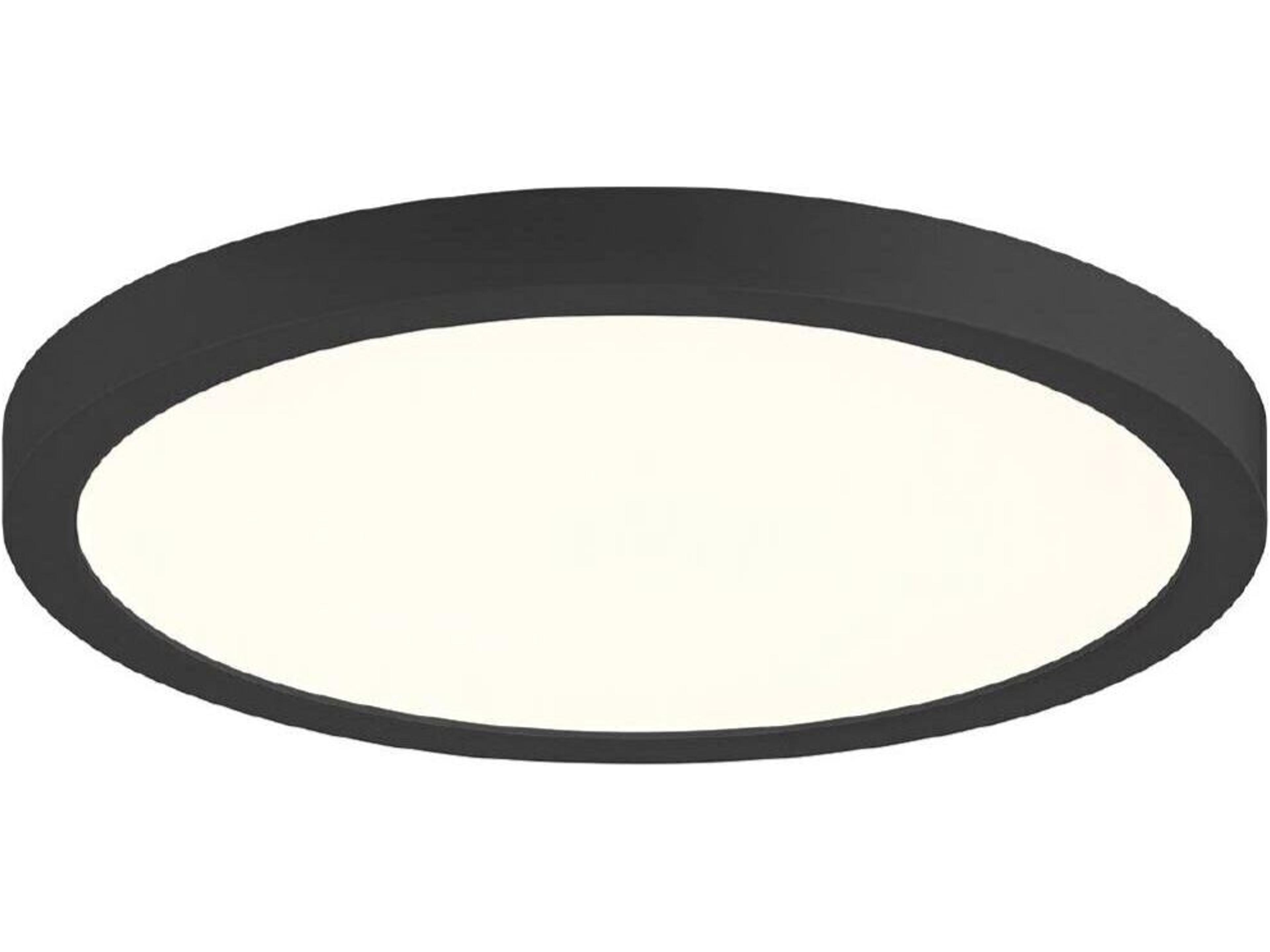 Artemis Black Round Flush Mount