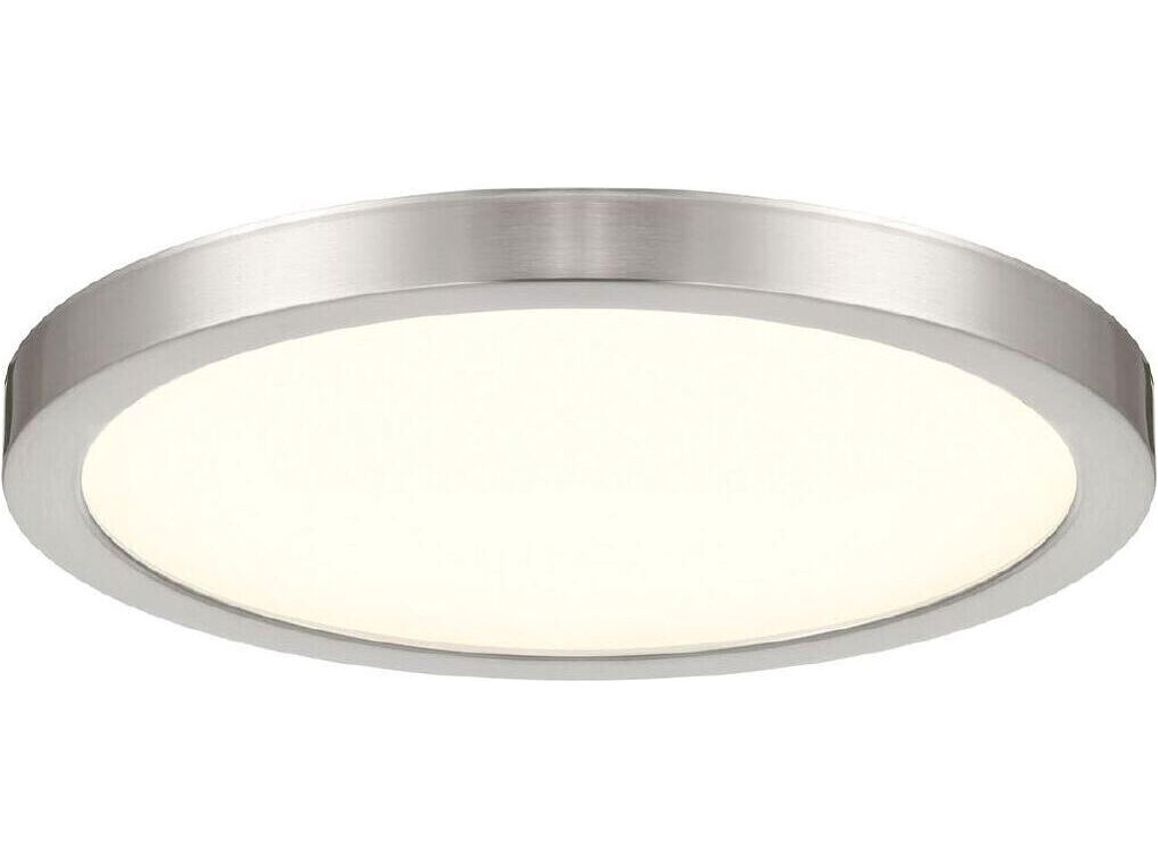 Artemis Nickel Round Flush Mount