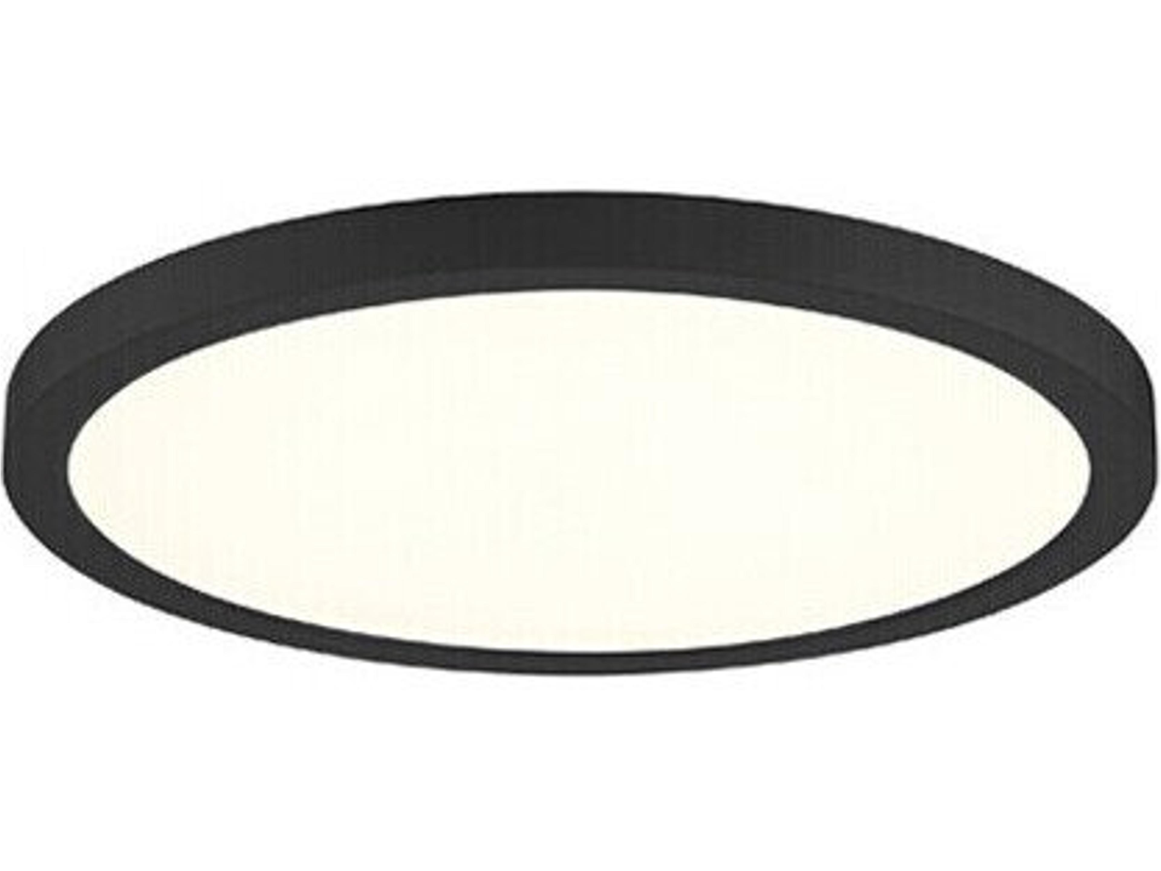 Artemis Black Round Flush Mount