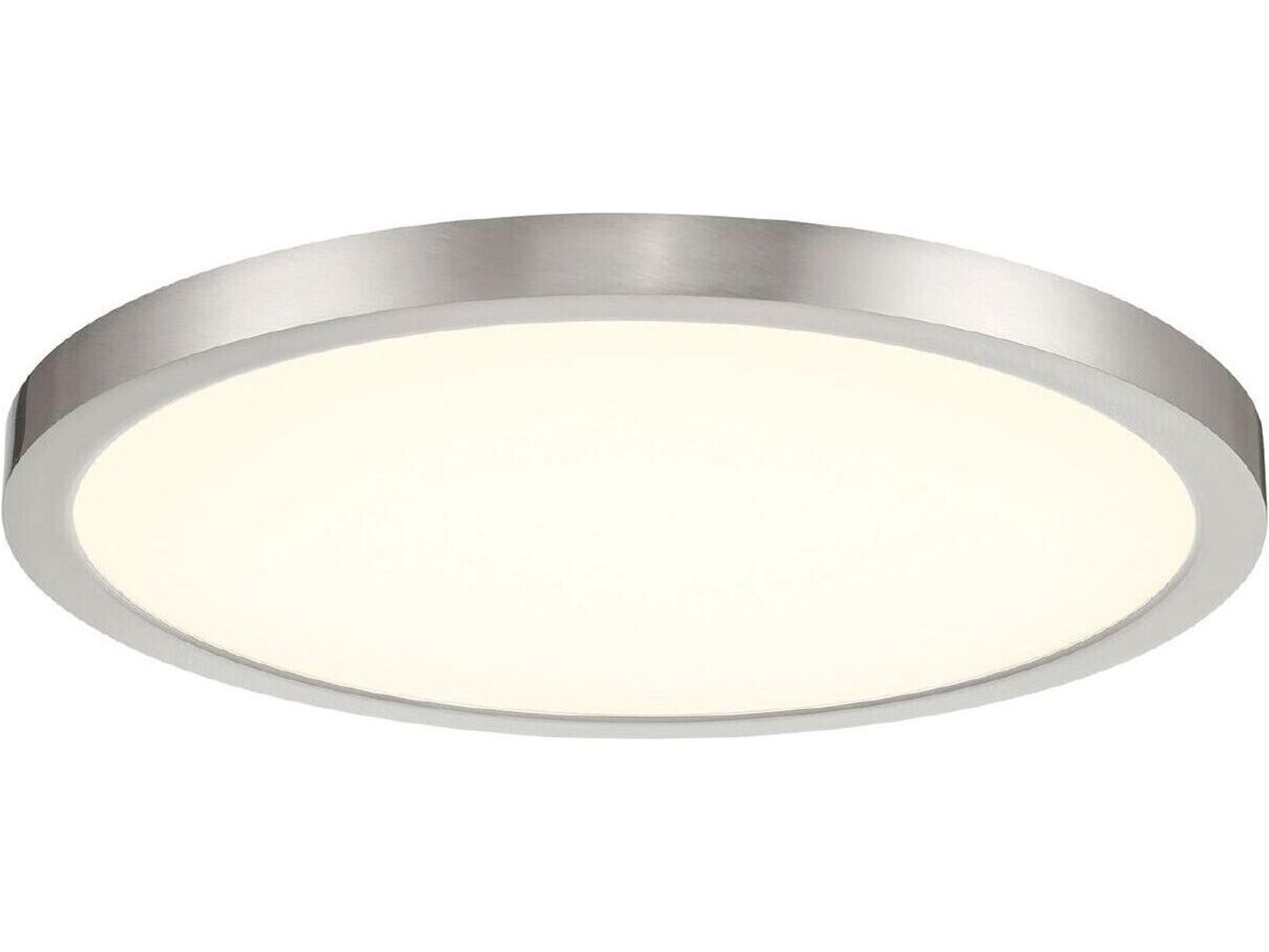 Artemis Nickel Round Flush Mount
