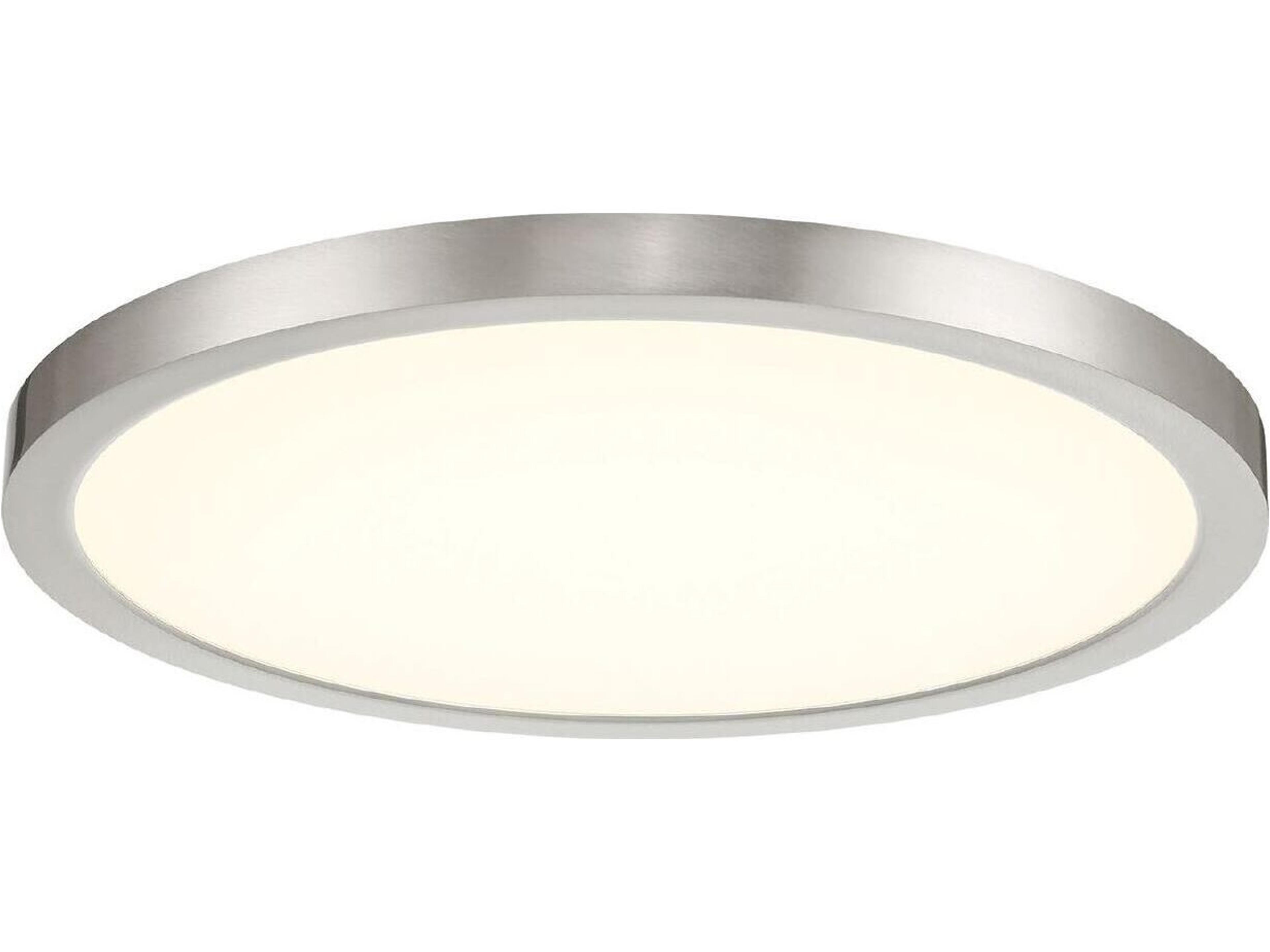 Artemis Nickel Round Flush Mount