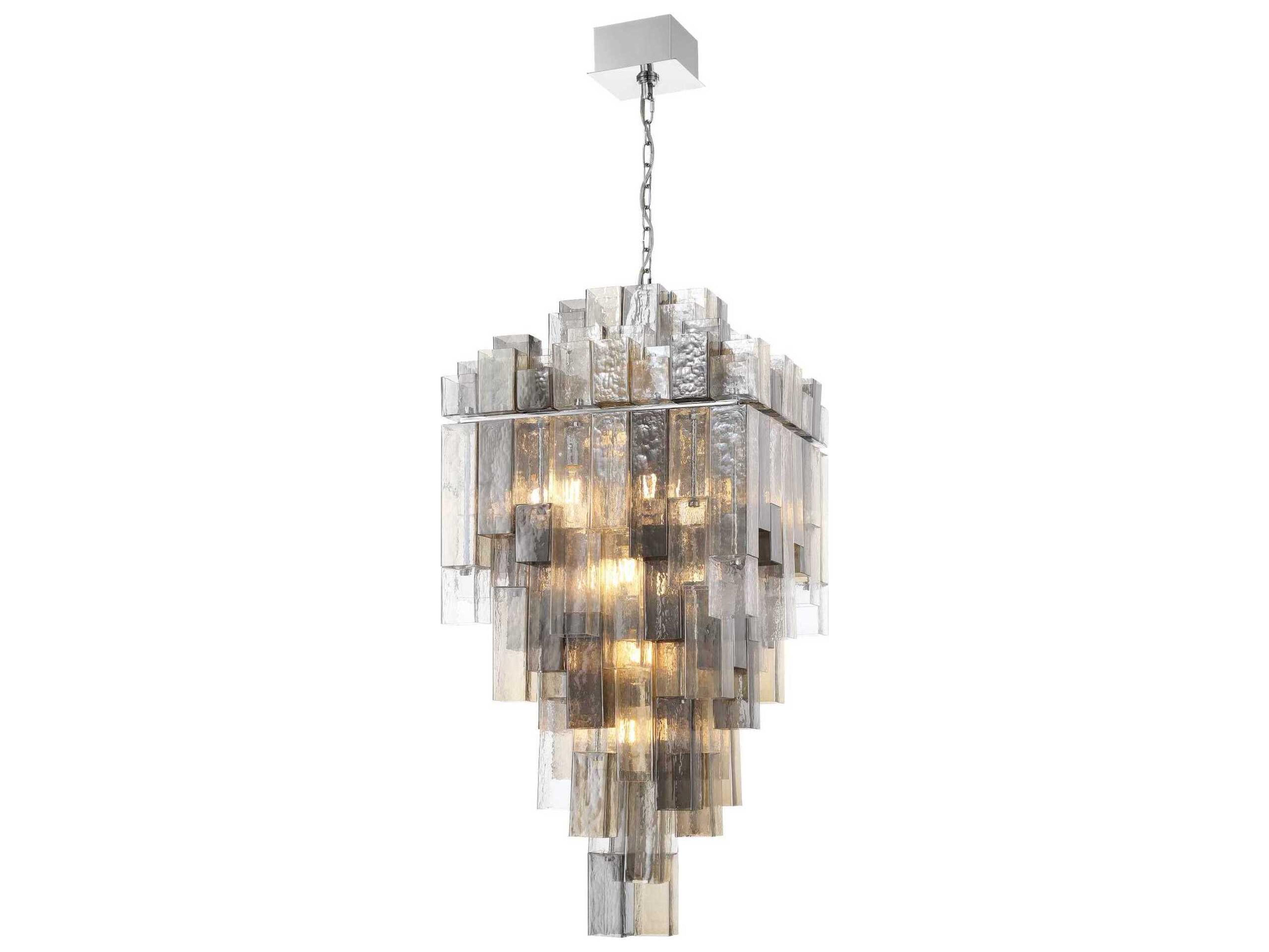 Altesa 20-Light Chrome Geometric Chandelier