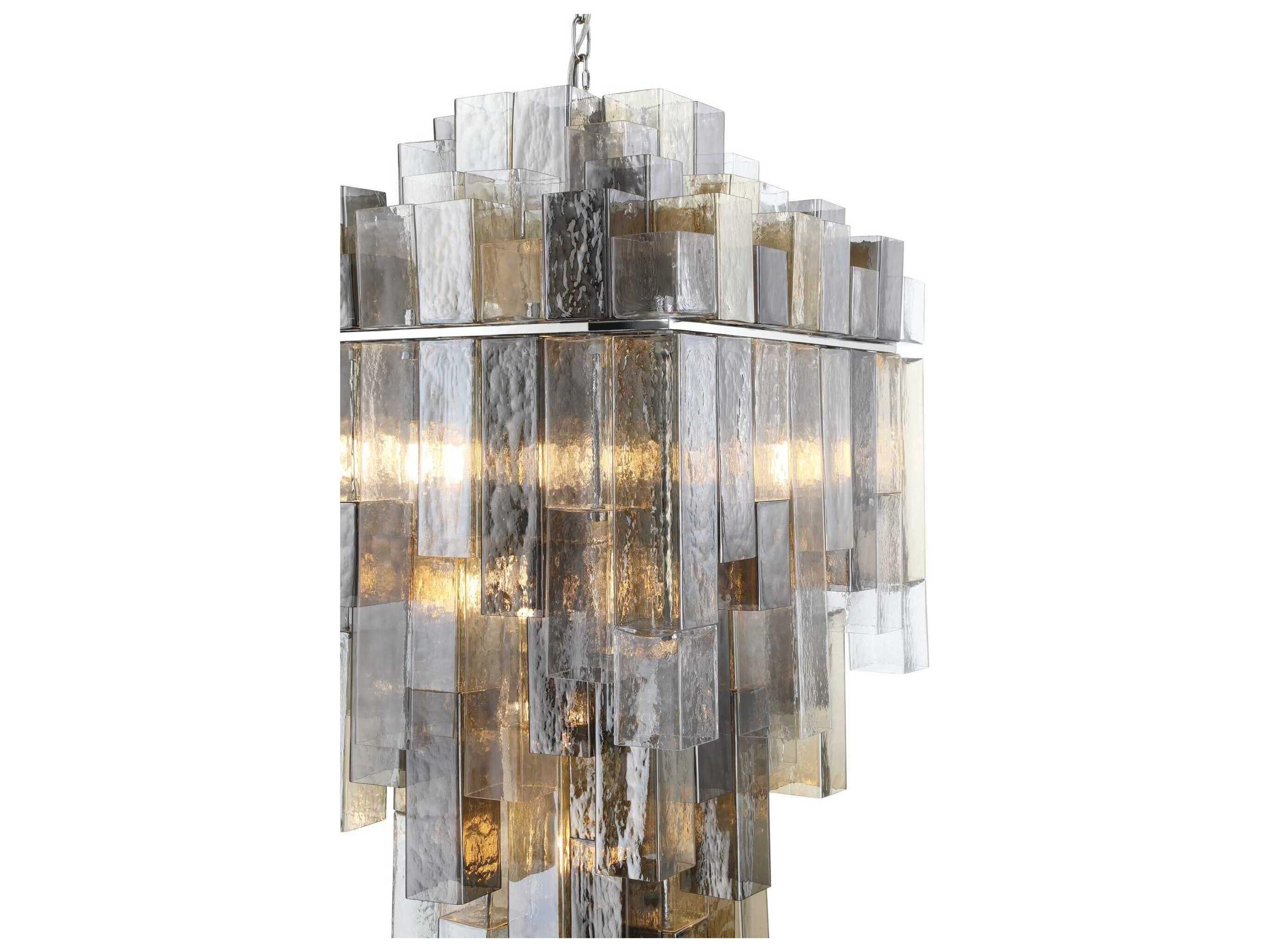 Eurofase Altesa 20-Light Chrome Geometric Chandelier