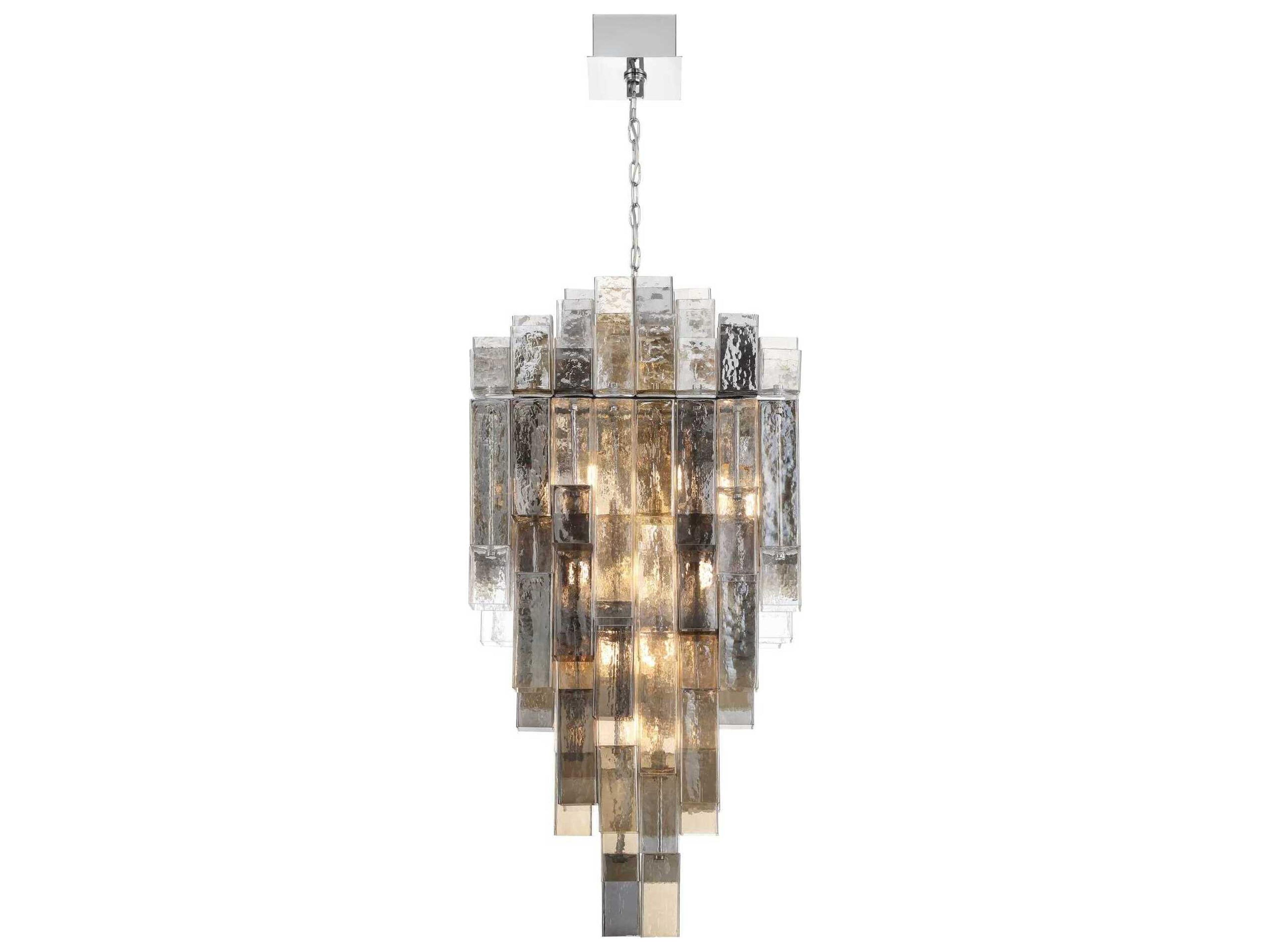 Eurofase Altesa 20-Light Chrome Geometric Chandelier