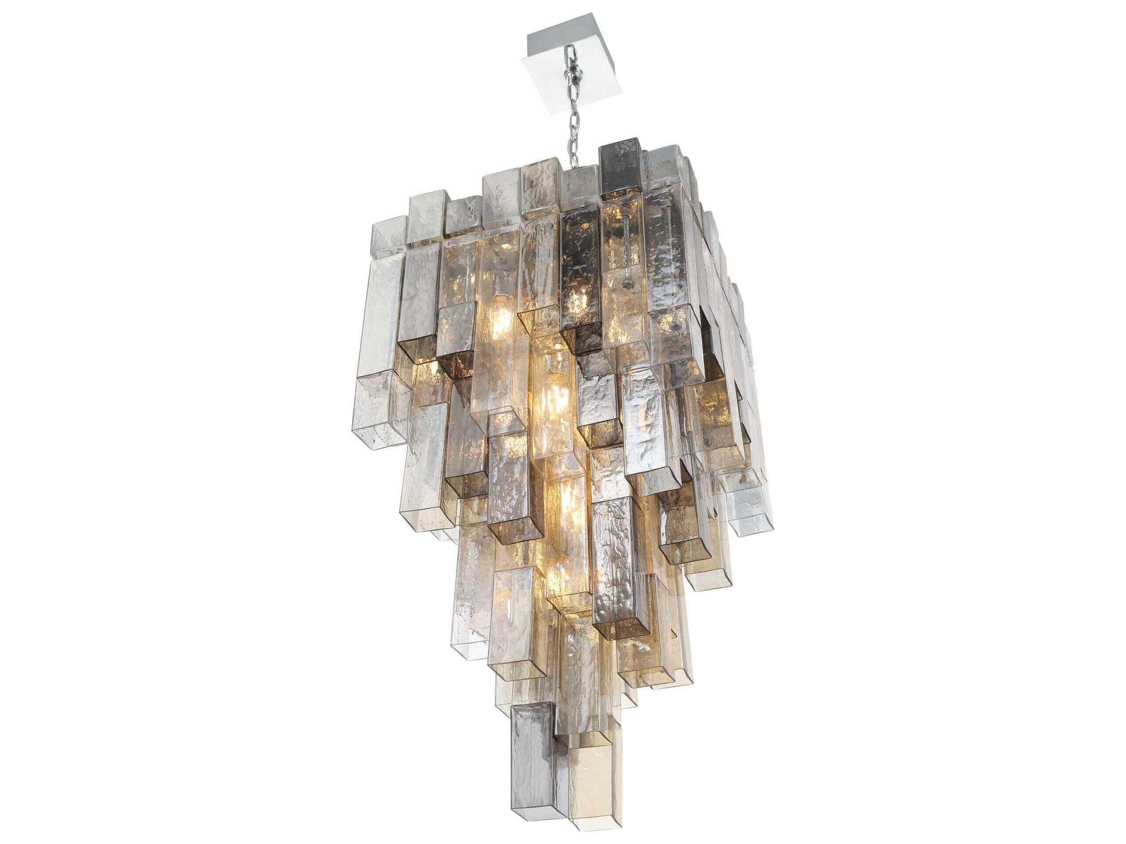 Eurofase Altesa 20-Light Chrome Geometric Chandelier