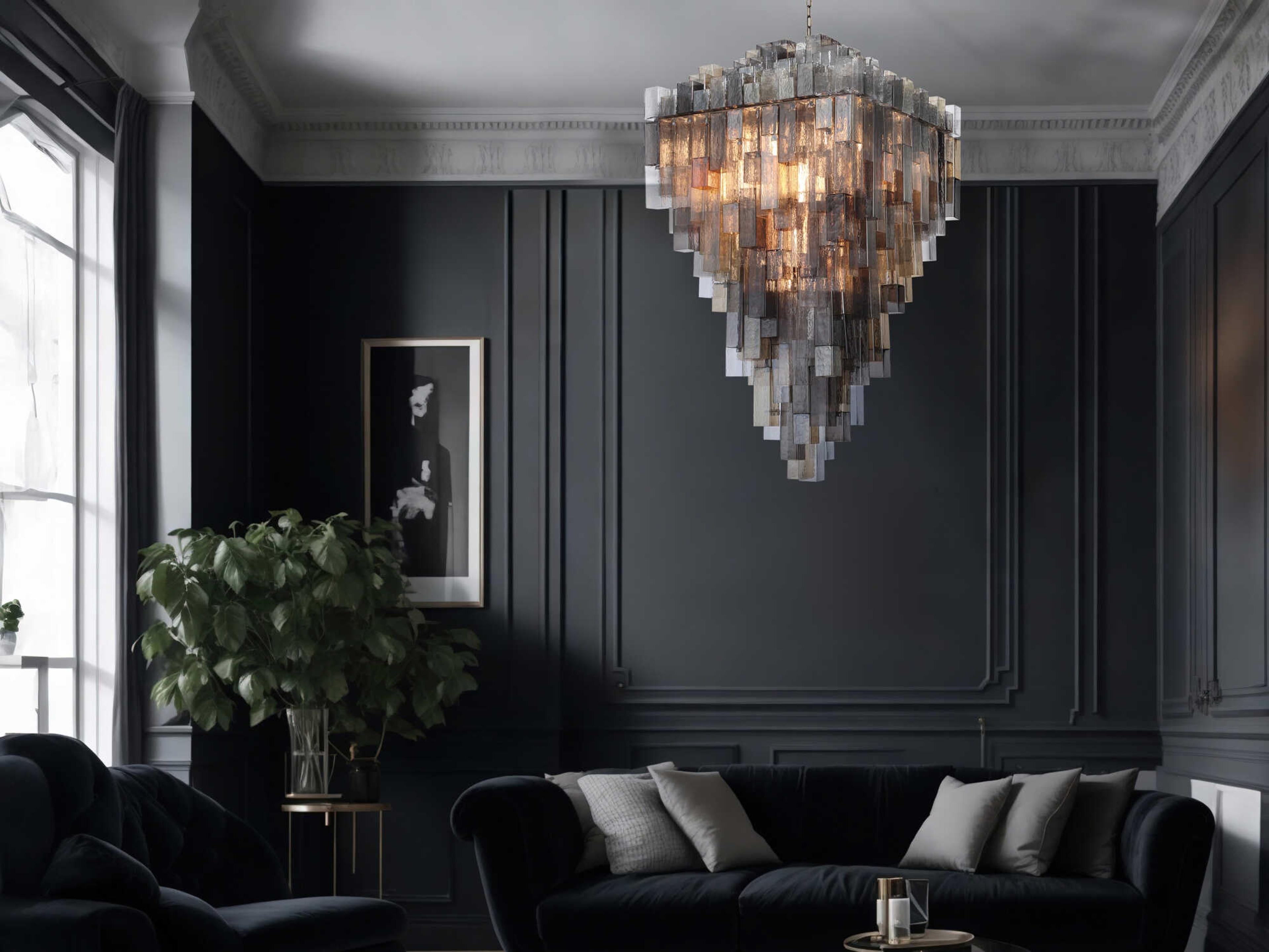 Eurofase Altesa 46-Light Chrome Geometric Chandelier