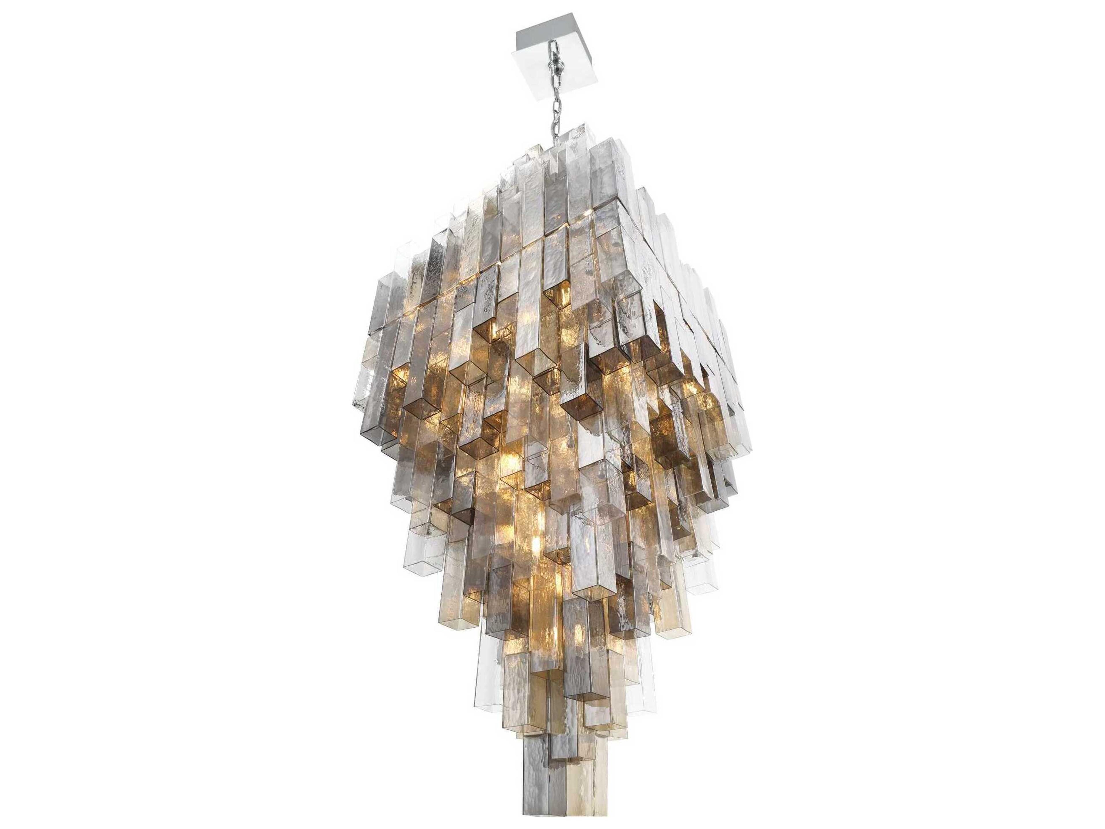 Eurofase Altesa 68-Light Chrome Geometric Chandelier