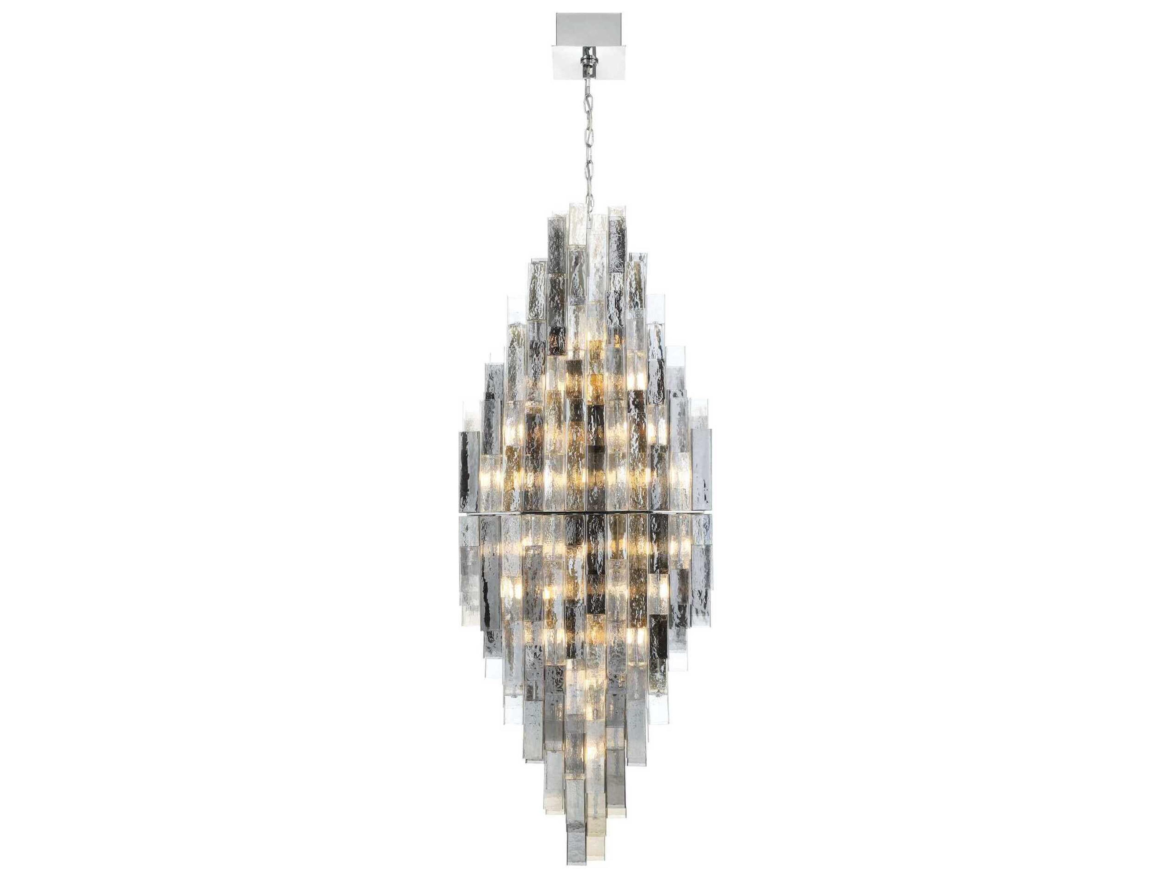 Eurofase Altesa 68-Light Chrome Geometric Chandelier