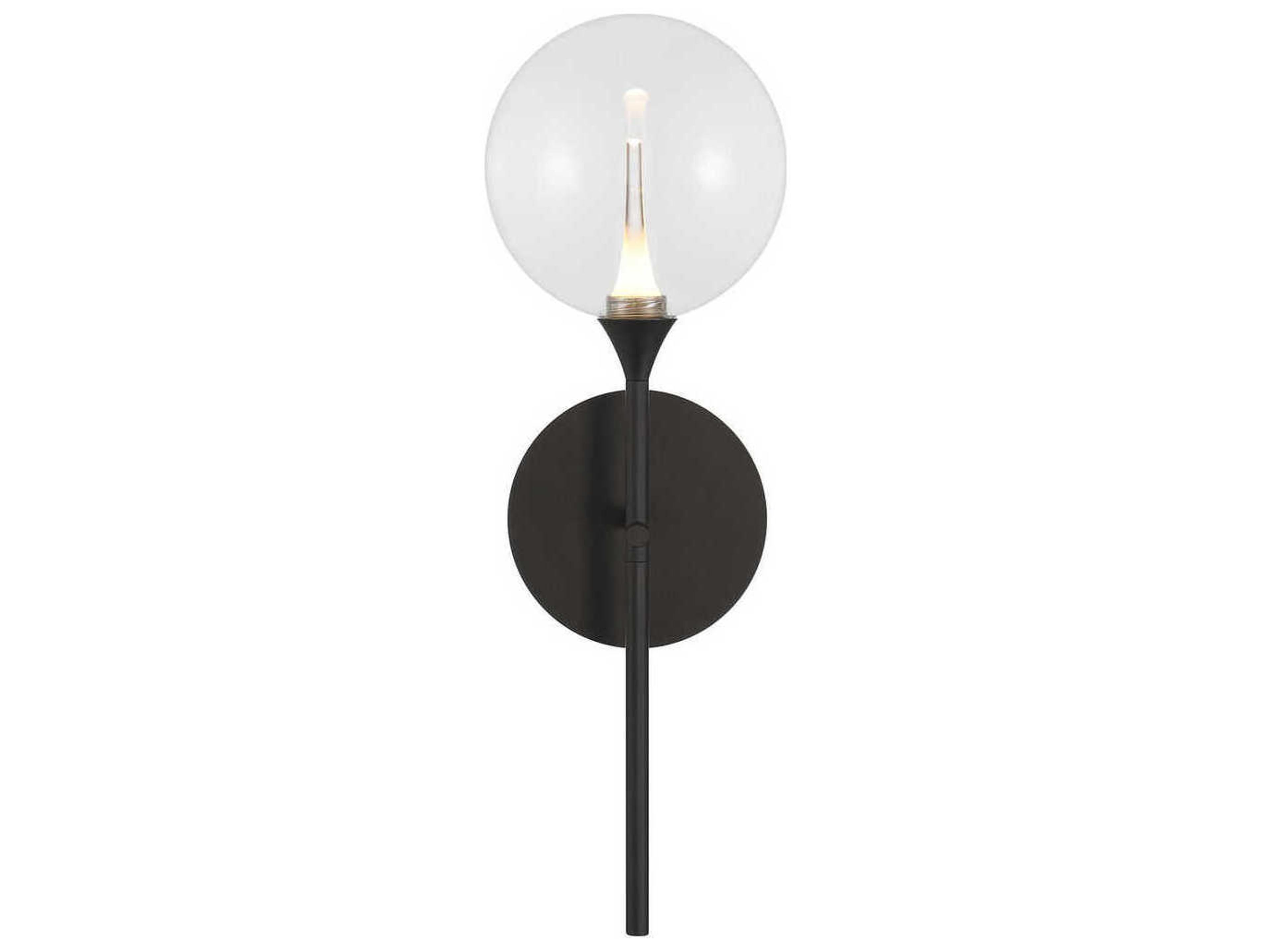 Iissa 1-Light Black Wall Sconce