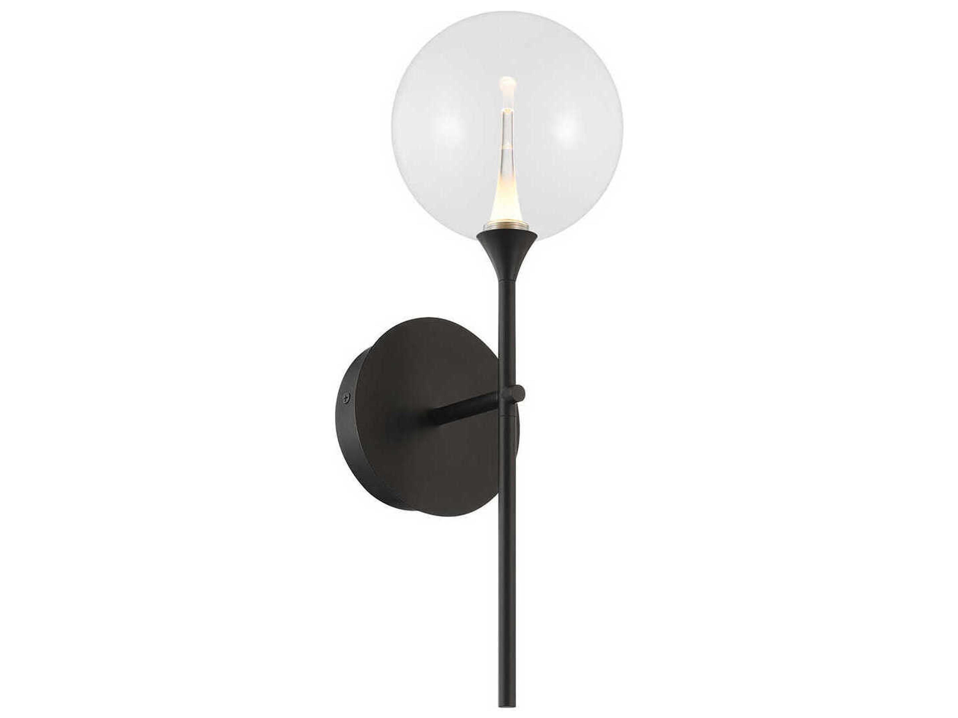 Eurofase Iissa 1-Light Black Wall Sconce
